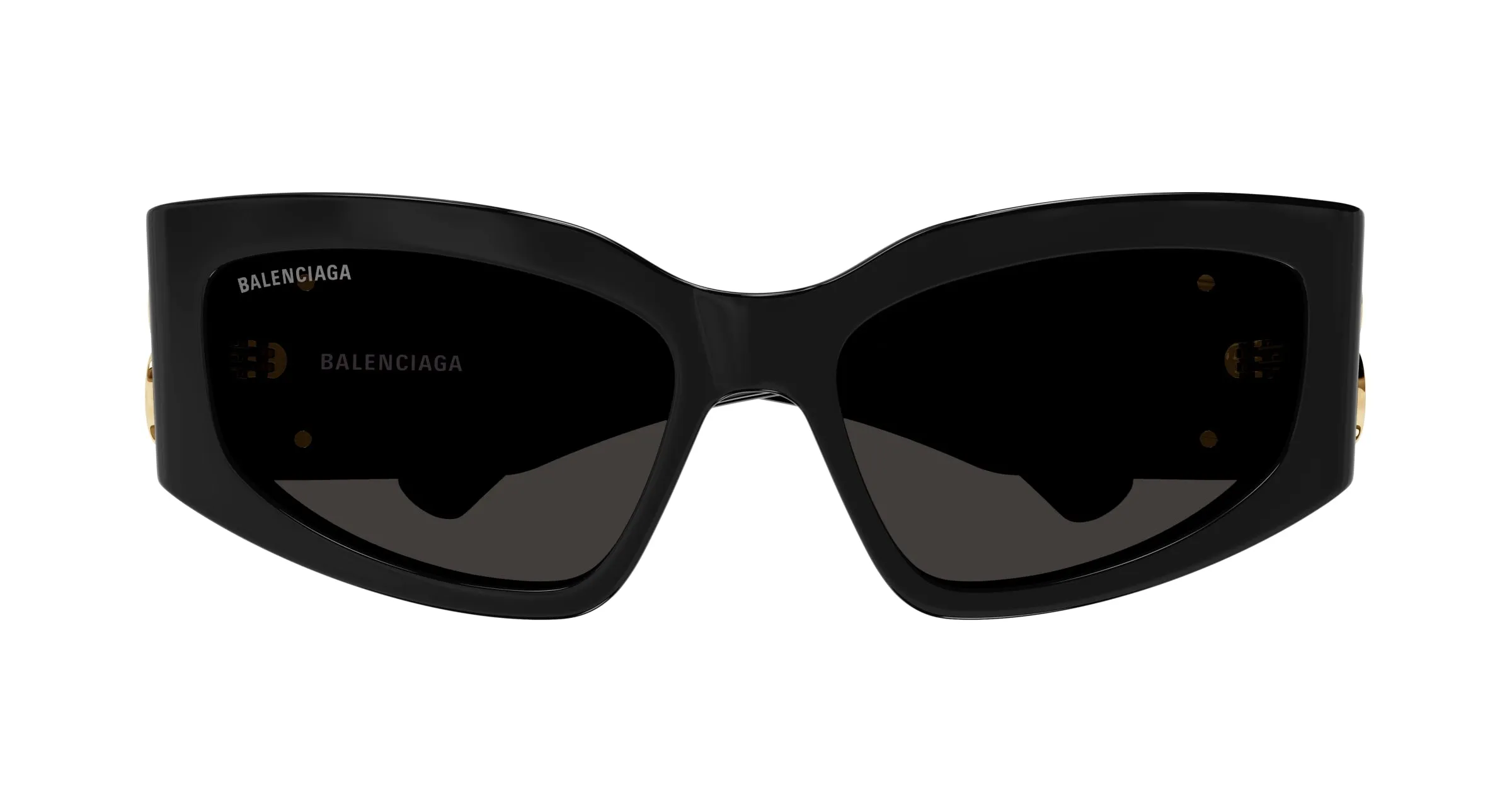 Balenciaga BB0321S 002 Occhiali da sole Acetato Nero Grigio Cat Eye - immagine 2