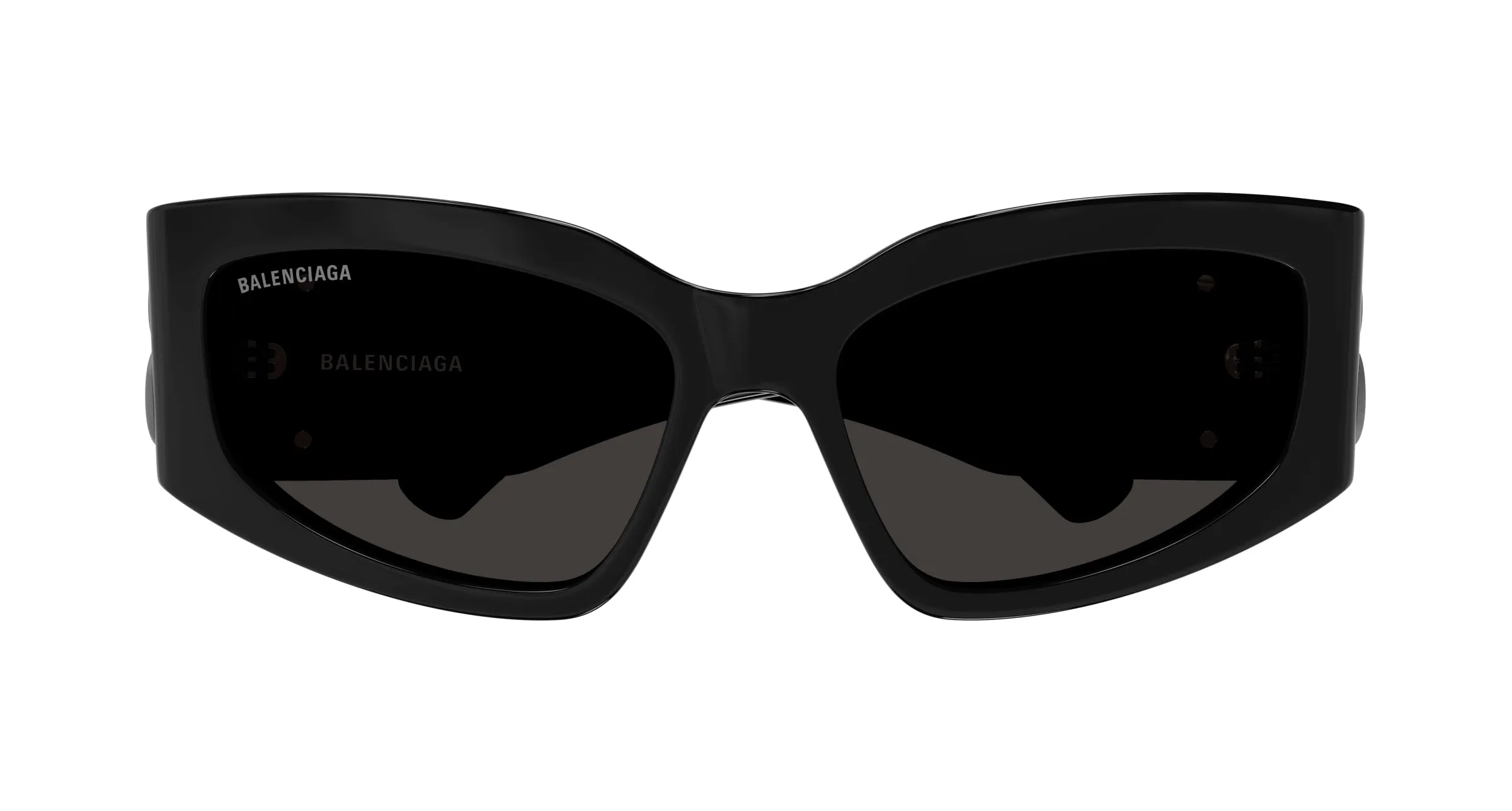 Balenciaga BB0321S 001 Occhiali da sole Acetato Nero Grigio Cat Eye - immagine 2