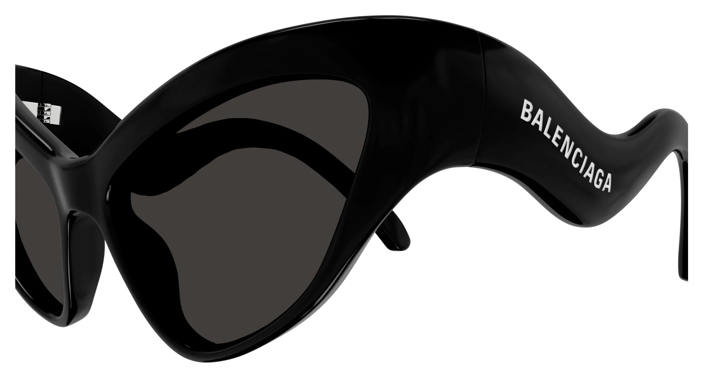 Balenciaga BB0319S 001 Occhiali da sole Bio-iniettato Nero Grigio Cat Eye - immagine 3