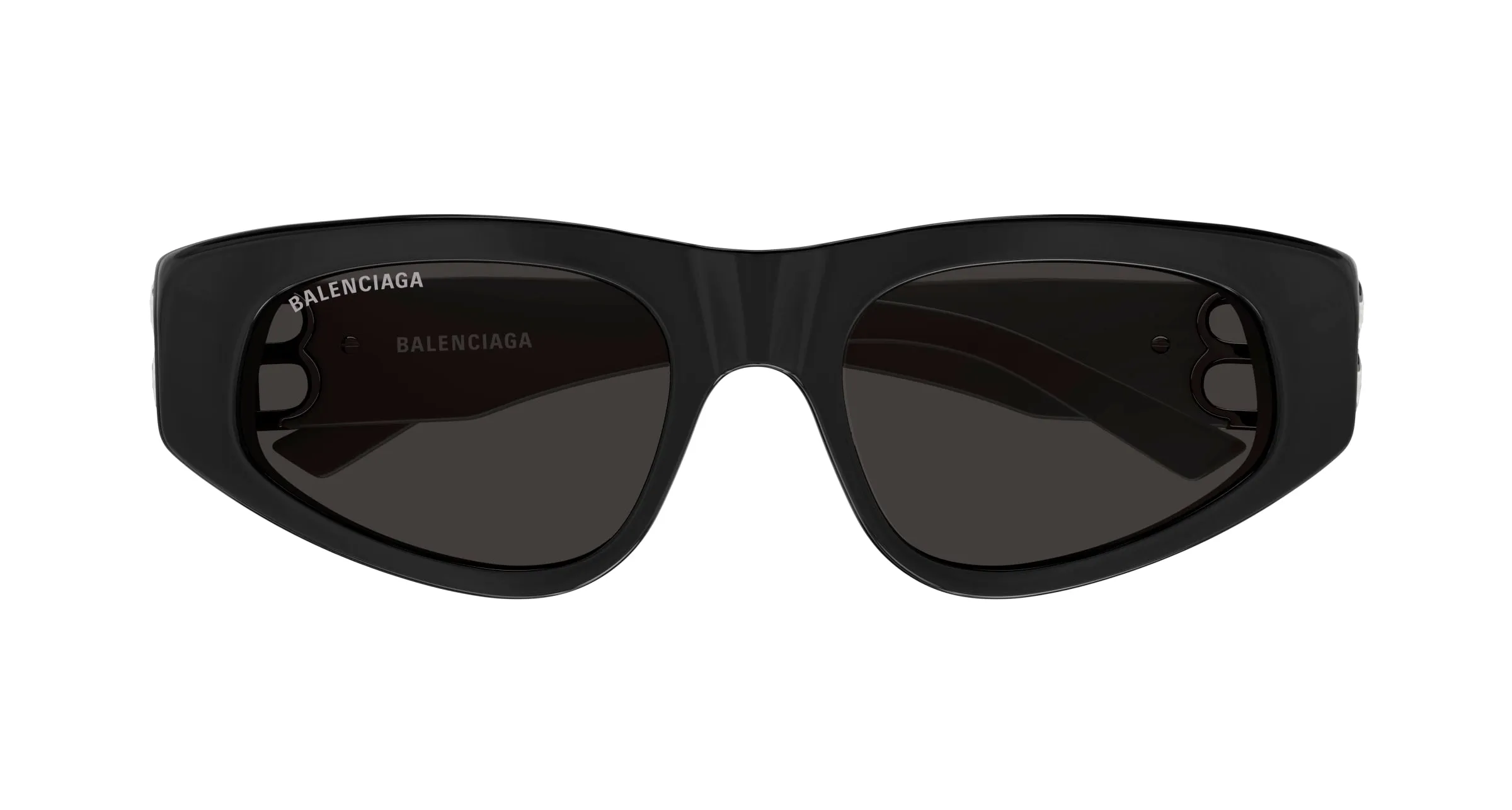 Balenciaga Donna BB0095S 018 Occhiali da sole Acetato Nero Grigio Cat Eye - immagine 2