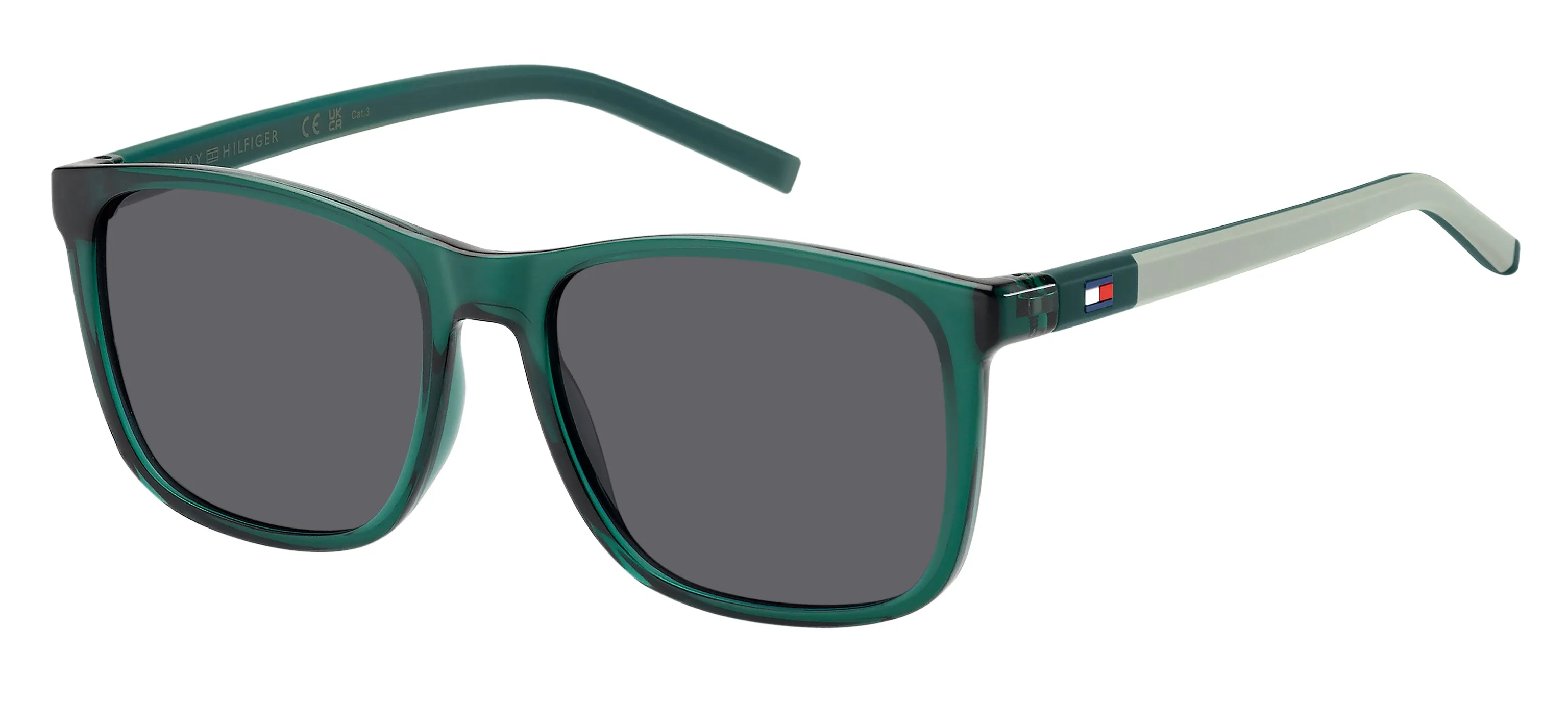 Tommy Hilfiger TH 2120/S 1ED/IR Occhiali da sole bambino Bio Poliammide Verde Grigio Squadrata Normale - immagine 1