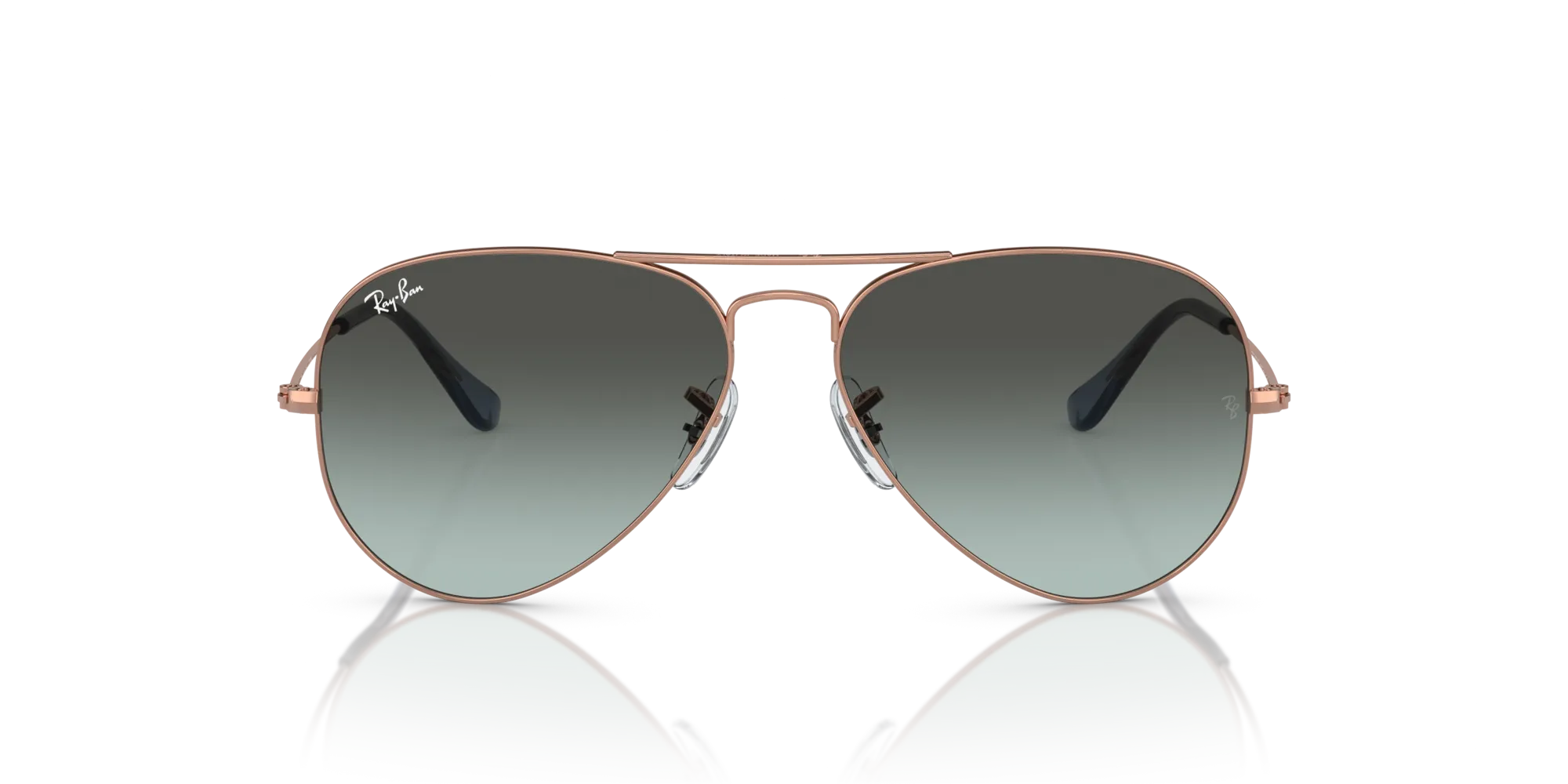 Ray - Ban RB3025 AVIATOR 9202GK Occhiali da sole Metallo Oro Blu Pilot Normale Sfumato - immagine 3