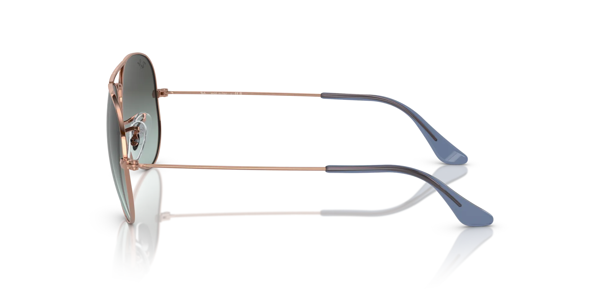 Ray - Ban RB3025 AVIATOR 9202GK Occhiali da sole Metallo Oro Blu Pilot Normale Sfumato - immagine 4