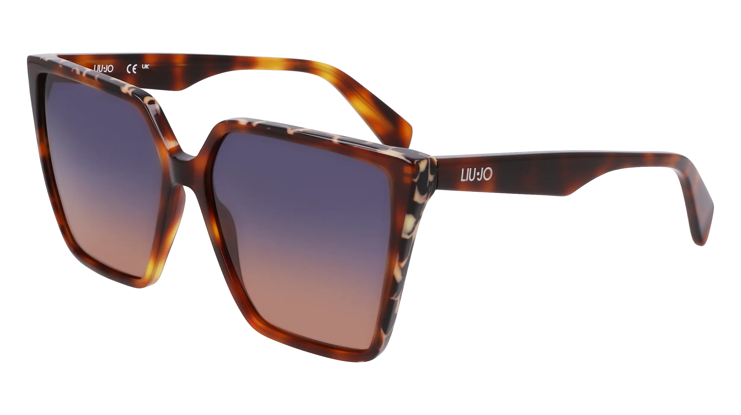 Liu Jo LJ798S 245 Occhiali da sole Acetato Havana Blu Squadrata Normale Sfumato - immagine 1