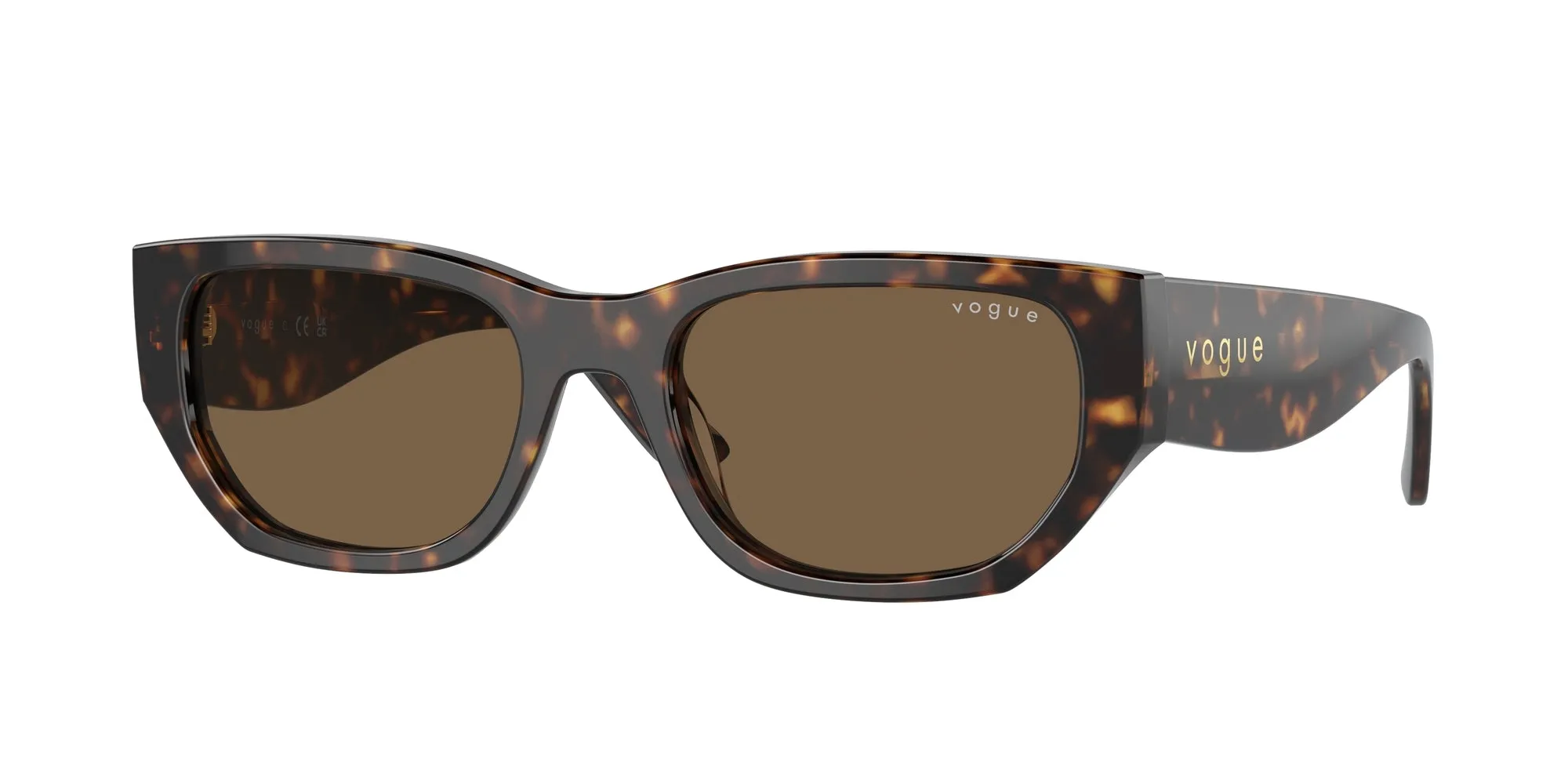 VOGUE EYEWEAR VO5586S W65673 Occhiali da sole Acetato Marrone Marrone Squadrata Normale - immagine 1