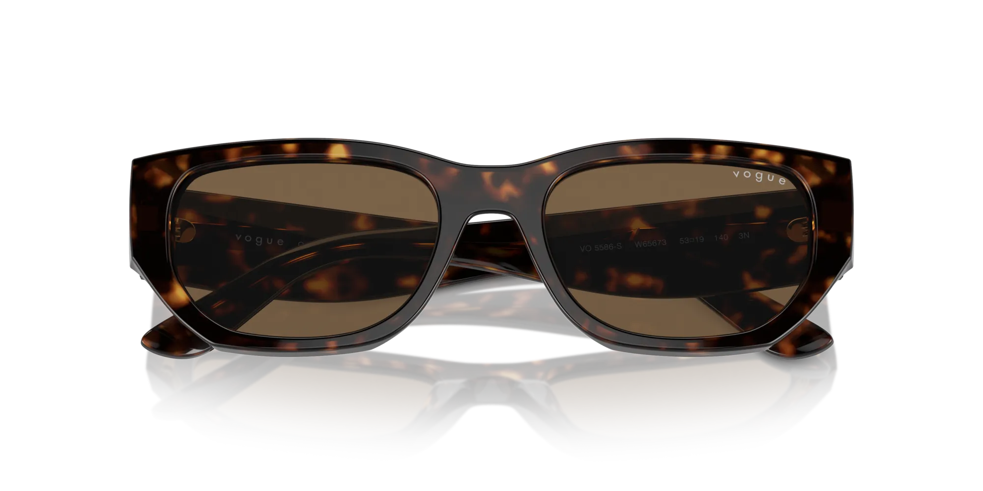 VOGUE EYEWEAR VO5586S W65673 Occhiali da sole Acetato Marrone Marrone Squadrata Normale - immagine 2