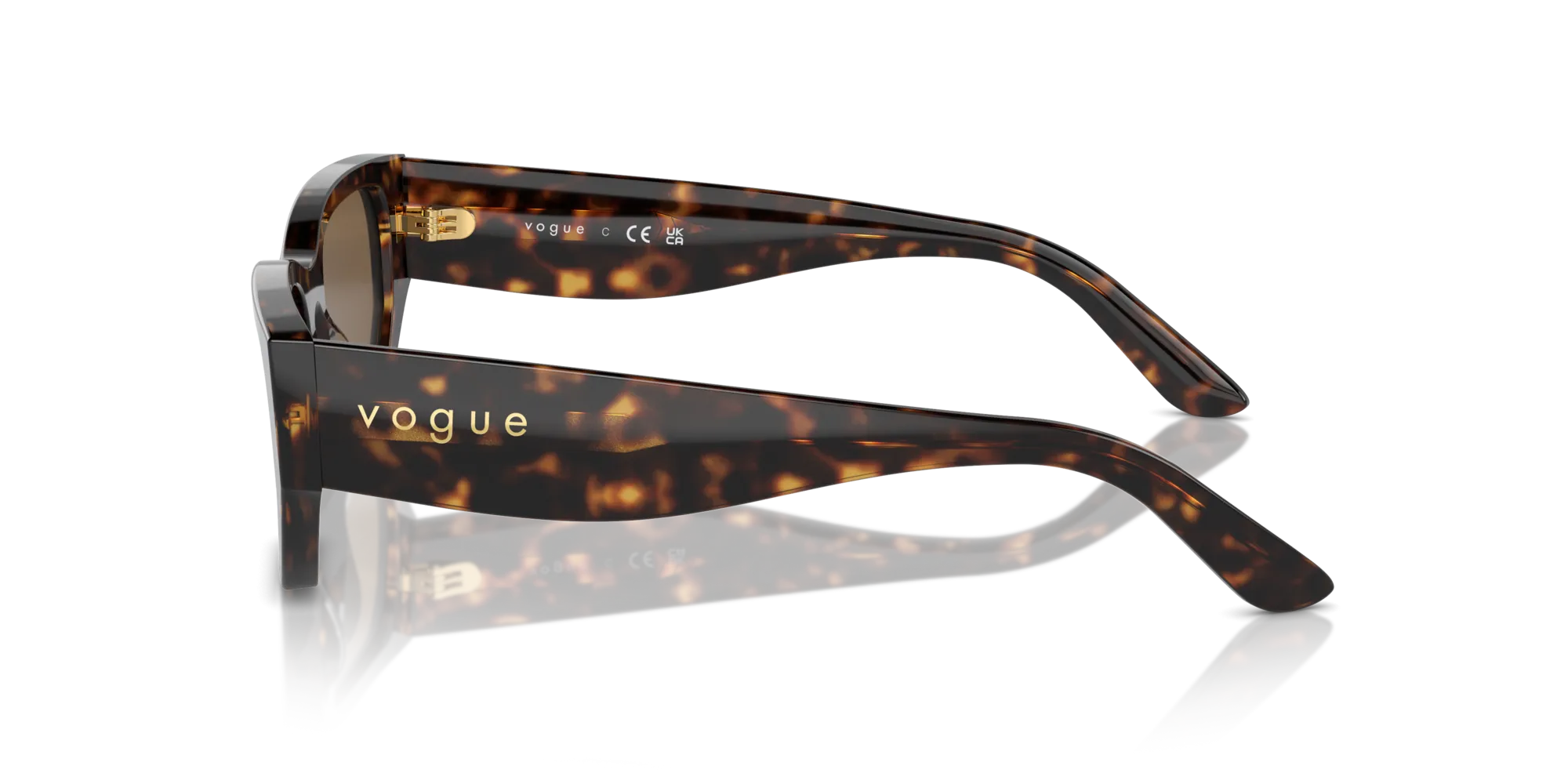 VOGUE EYEWEAR VO5586S W65673 Occhiali da sole Acetato Marrone Marrone Squadrata Normale - immagine 4