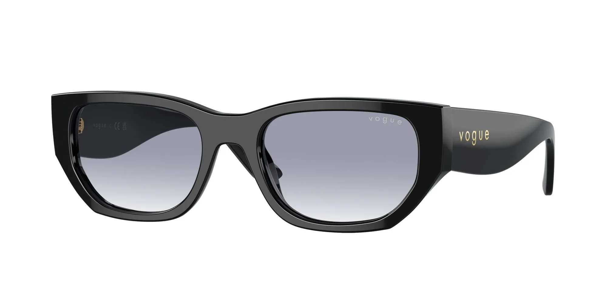 VOGUE EYEWEAR VO5586S W44/79 Occhiali da sole Acetato Nero Blu Squadrata Normale Sfumato - immagine 1