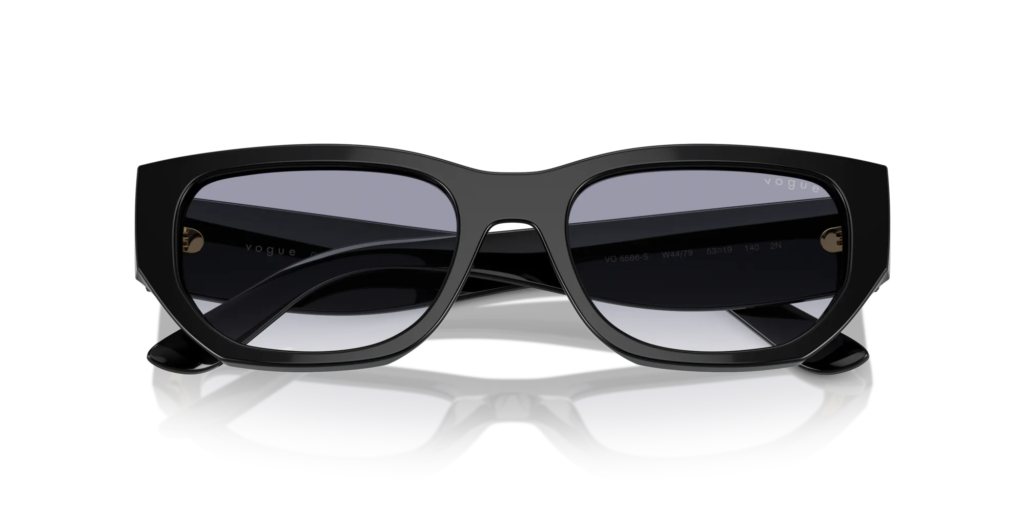 VOGUE EYEWEAR VO5586S W44/79 Occhiali da sole Acetato Nero Blu Squadrata Normale Sfumato - immagine 2