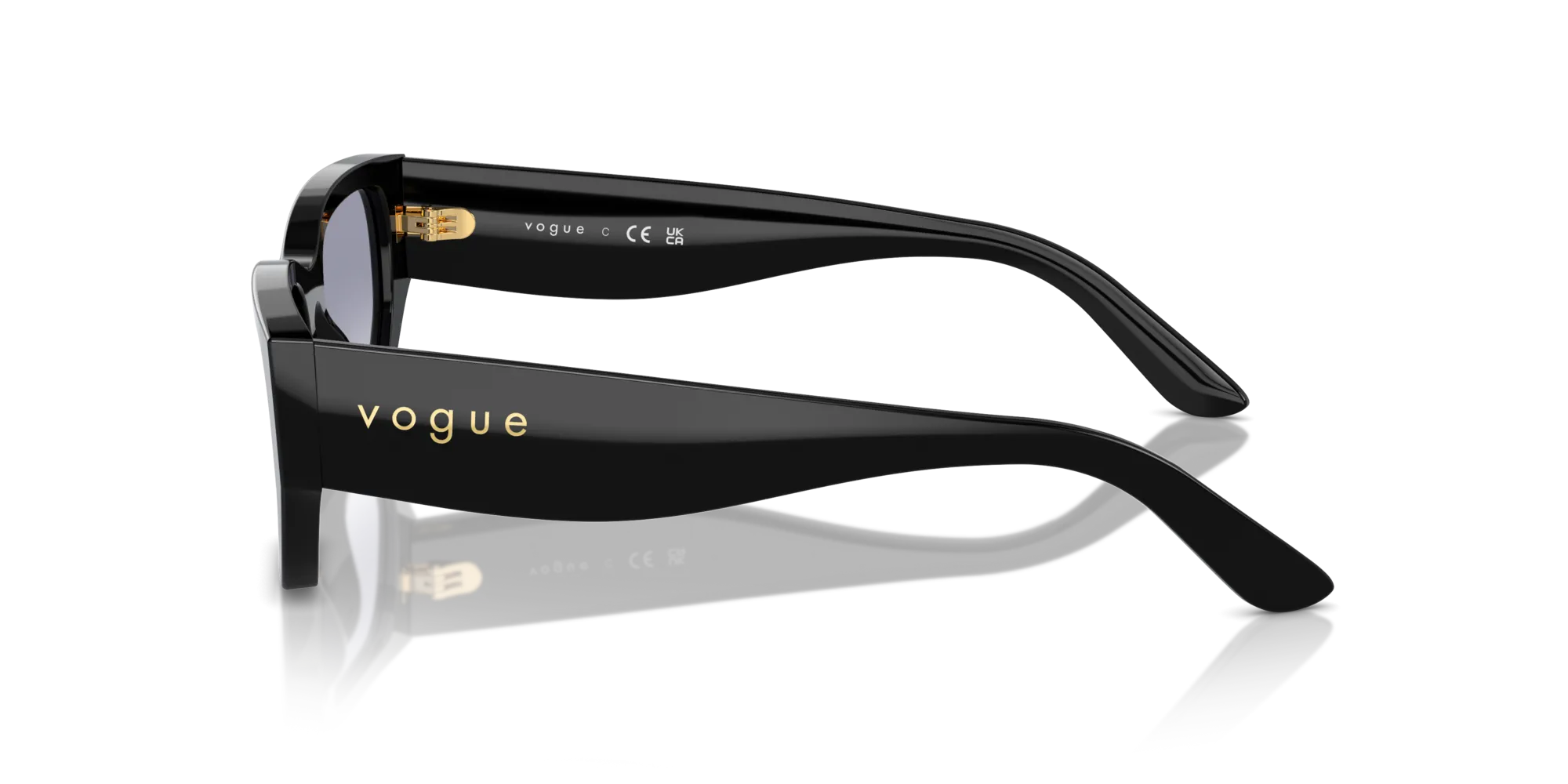 VOGUE EYEWEAR VO5586S W44/79 Occhiali da sole Acetato Nero Blu Squadrata Normale Sfumato - immagine 4