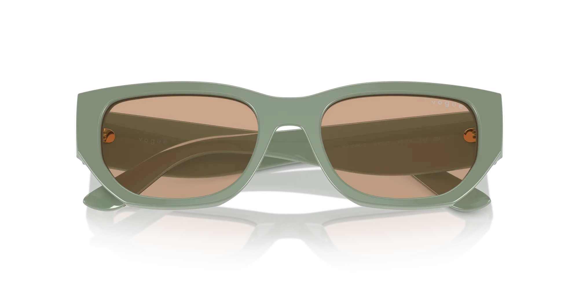 VOGUE EYEWEAR VO5586S 3161/3 Occhiali da sole Acetato Verde Marrone Squadrata Normale - immagine 2