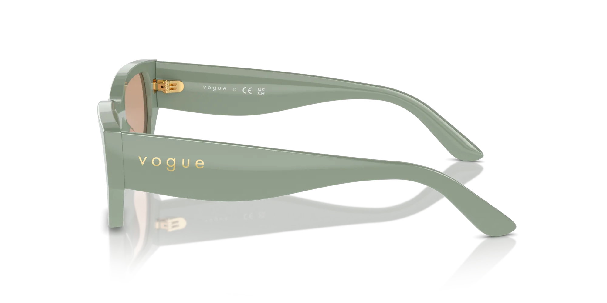 VOGUE EYEWEAR VO5586S 3161/3 Occhiali da sole Acetato Verde Marrone Squadrata Normale - immagine 4