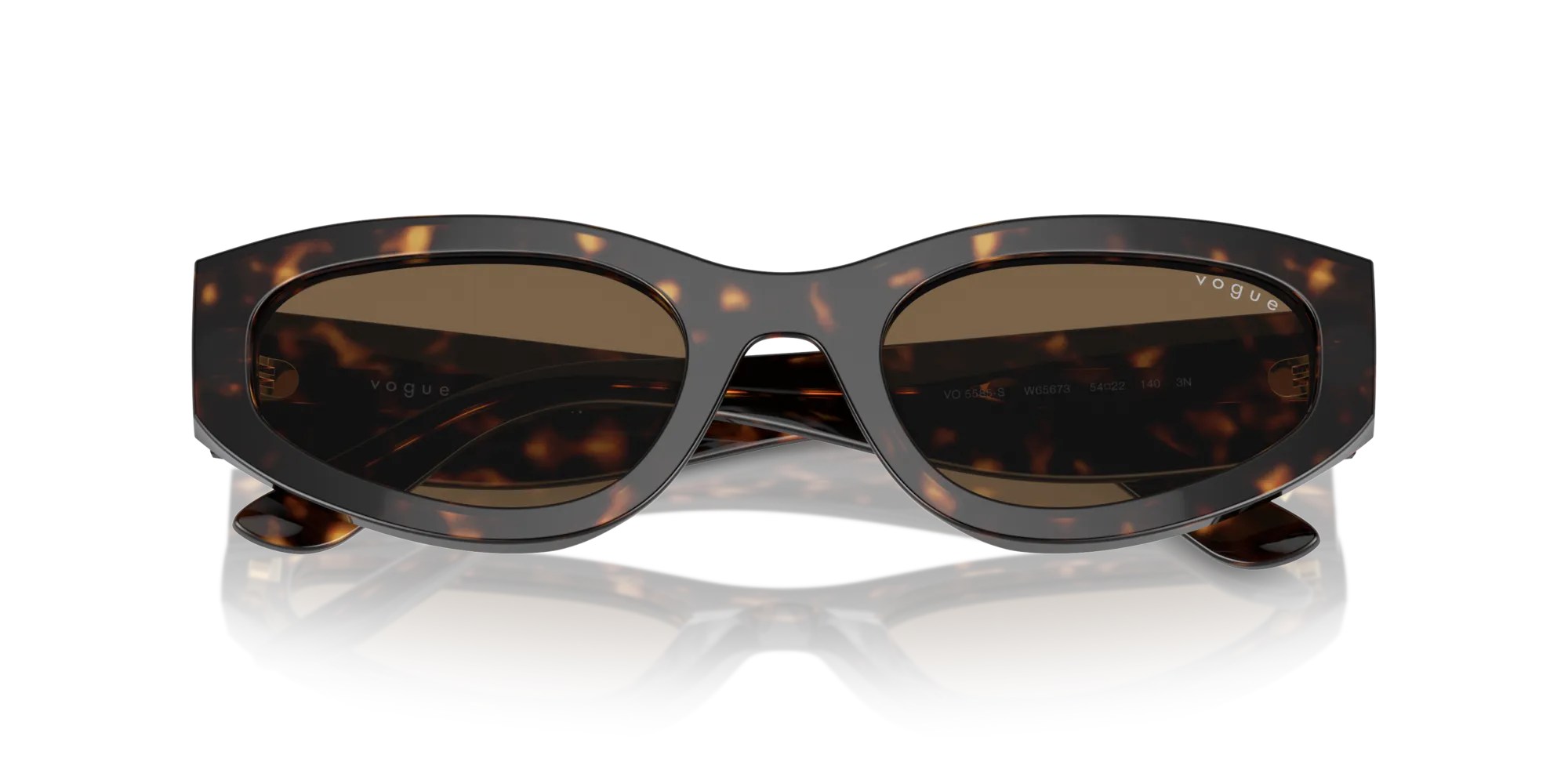 VOGUE EYEWEAR VO5585S W65673 Occhiali da sole Acetato Marrone Marrone Geometrica Normale - immagine 2