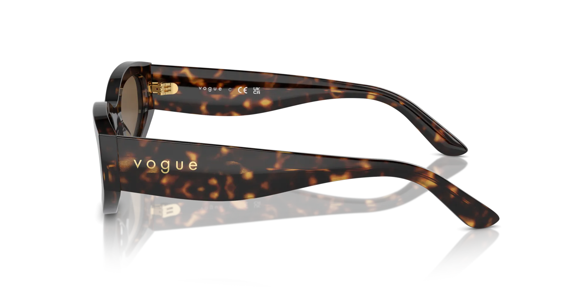 VOGUE EYEWEAR VO5585S W65673 Occhiali da sole Acetato Marrone Marrone Geometrica Normale - immagine 4