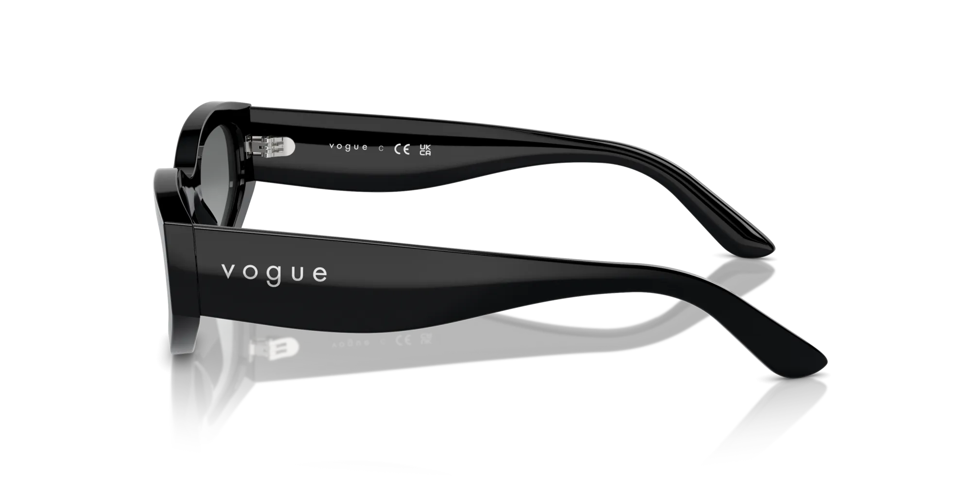 VOGUE EYEWEAR VO5585S W44/11 Occhiali da sole Acetato Nero Grigio Geometrica Normale Sfumato - immagine 4