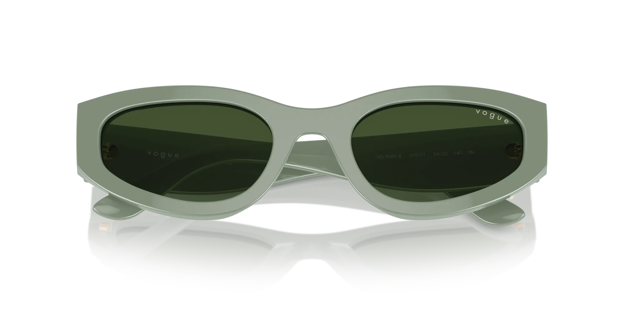 VOGUE EYEWEAR VO5585S 316171 Occhiali da sole Acetato Verde Verde Geometrica Normale - immagine 2