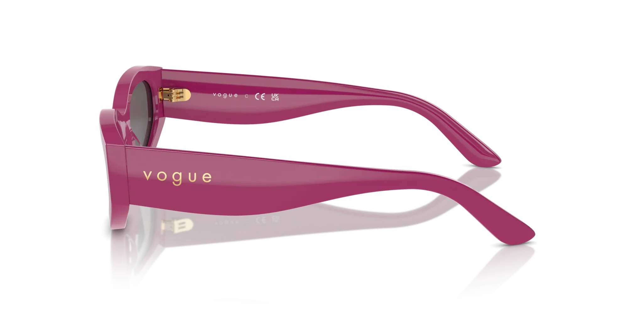 VOGUE EYEWEAR VO5585S 316087 Occhiali da sole Acetato Rosa Grigio Geometrica Normale - immagine 4