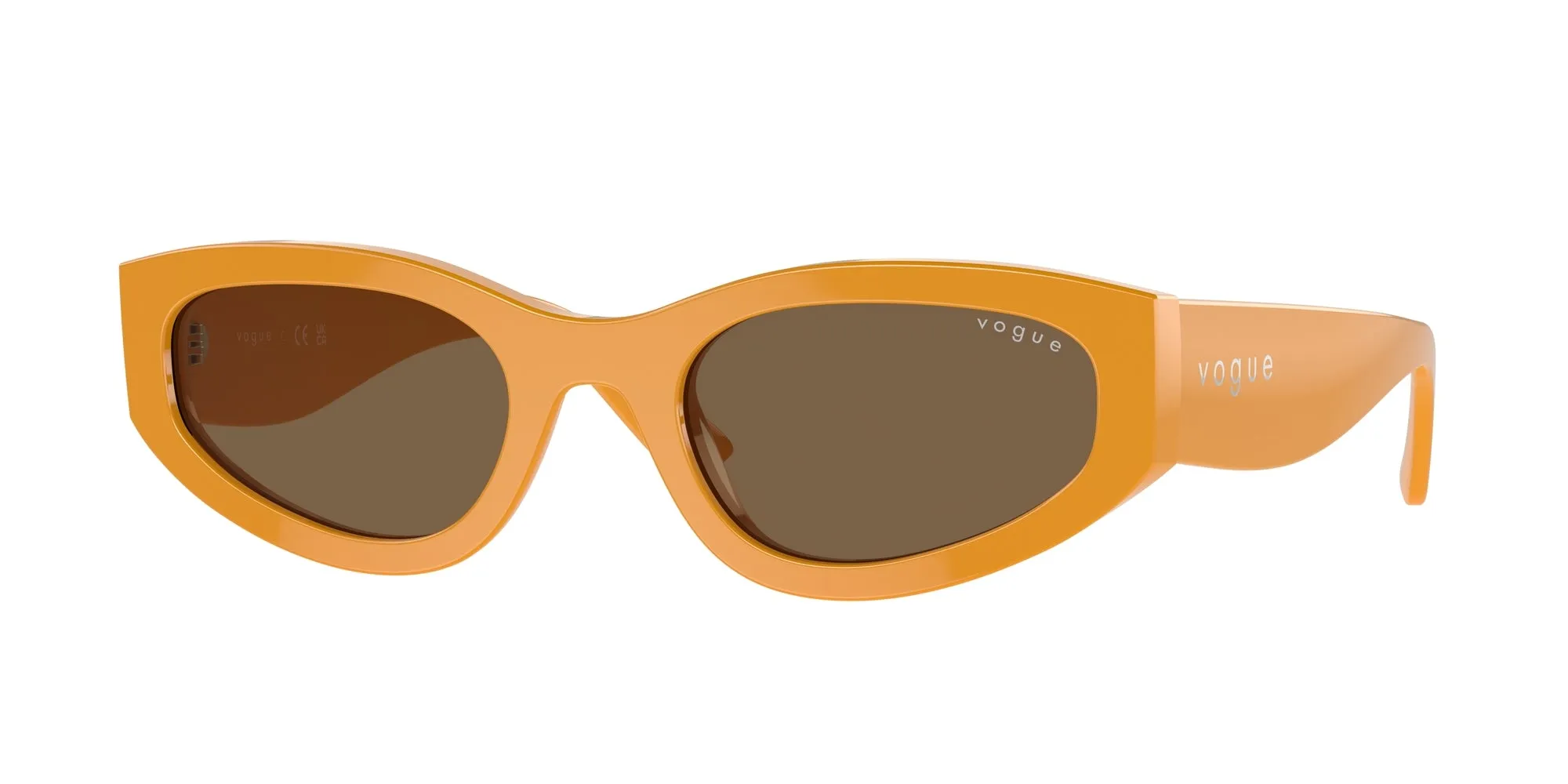 VOGUE EYEWEAR VO5585S 315973 Occhiali da sole Acetato Giallo Marrone Geometrica Normale - immagine 1