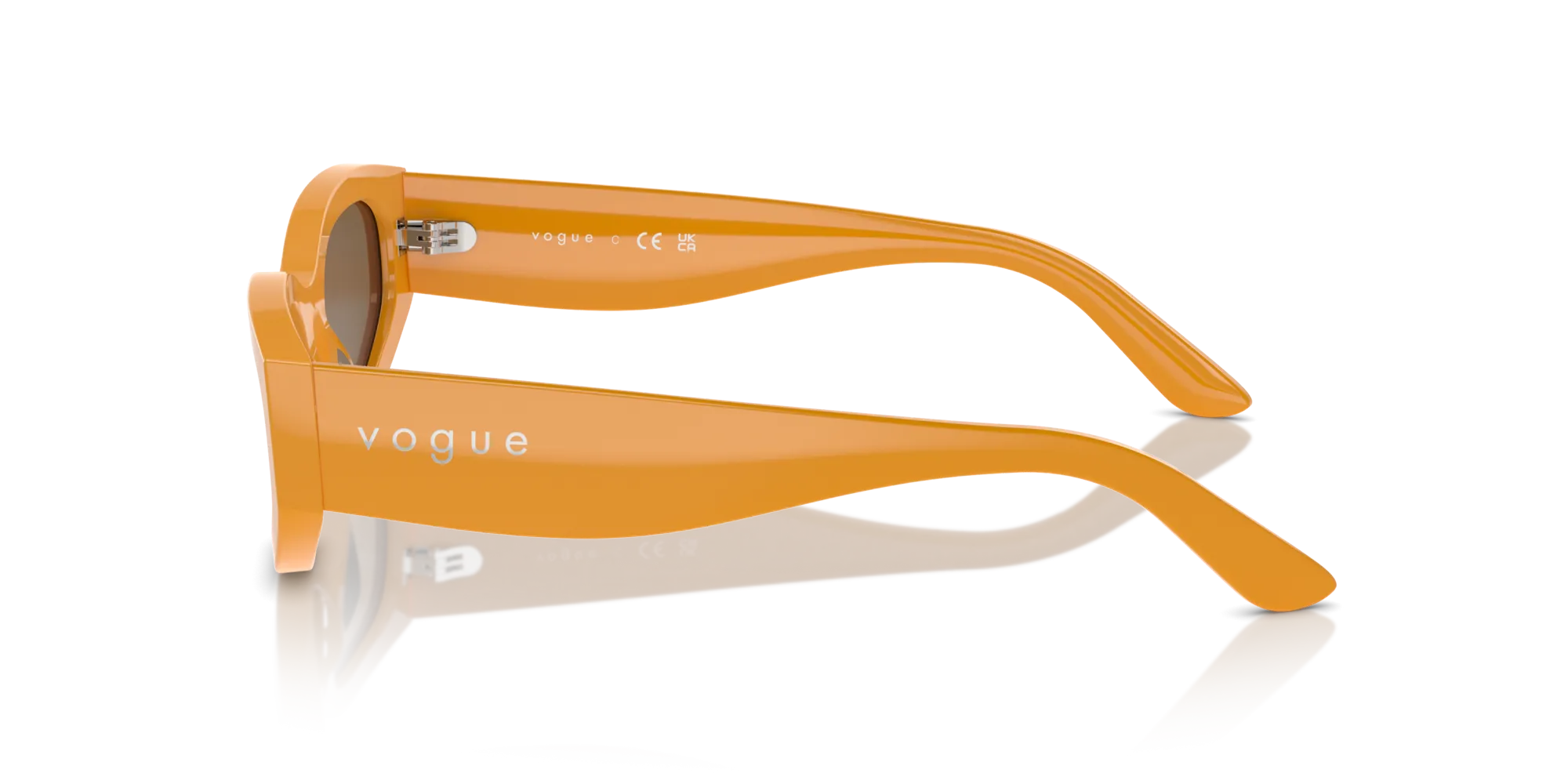 VOGUE EYEWEAR VO5585S 315973 Occhiali da sole Acetato Giallo Marrone Geometrica Normale - immagine 4