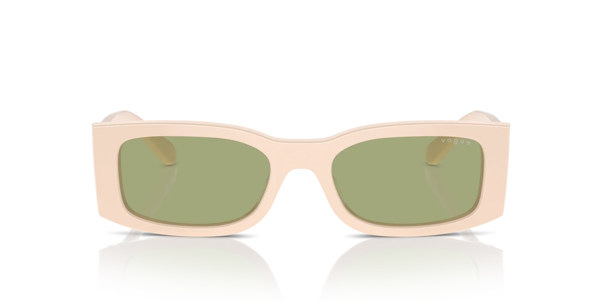 VOGUE EYEWEAR VO5584S 316482 Occhiali da sole Acetato Beige Verde Squadrata Normale - immagine 3