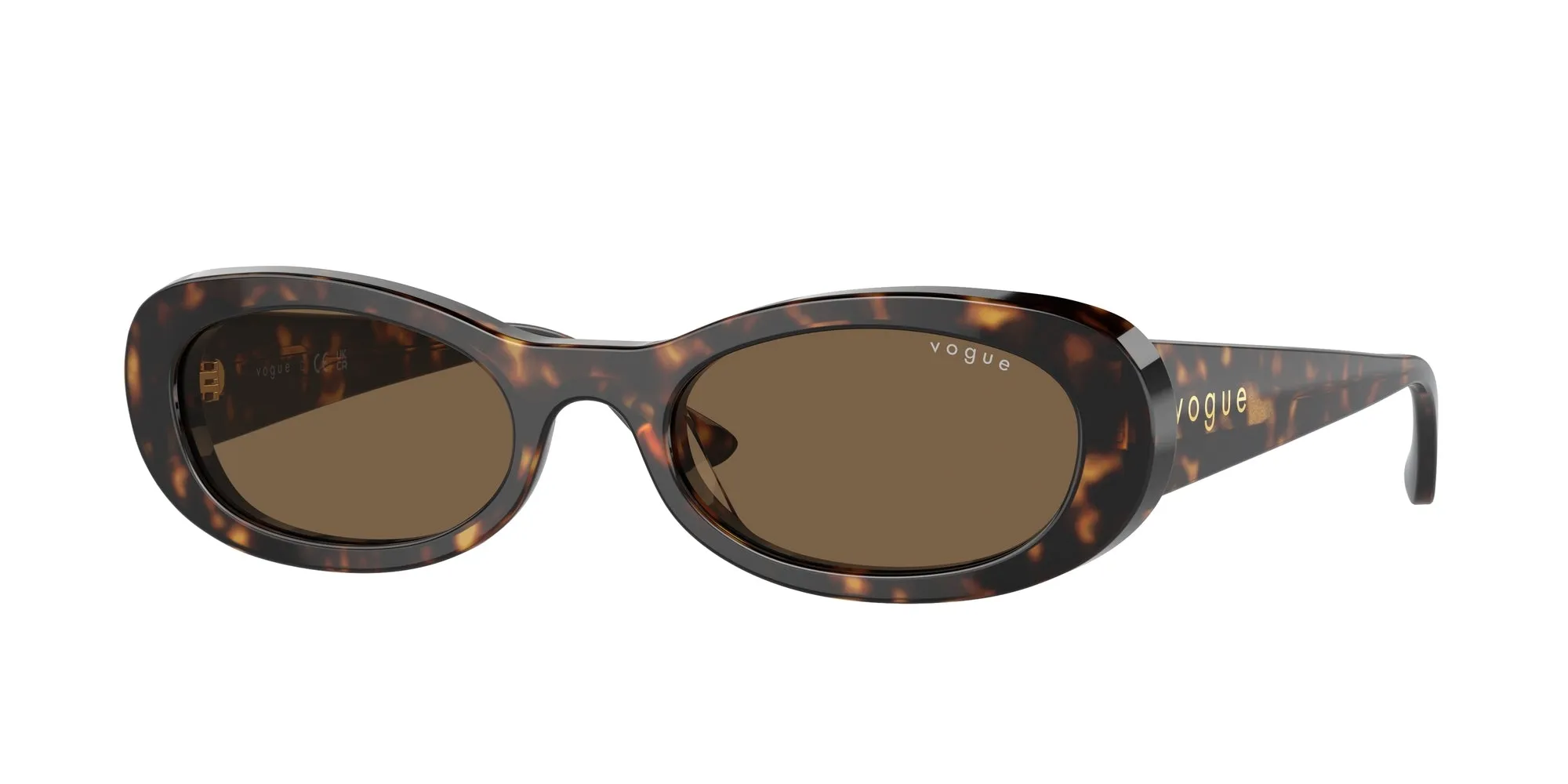VOGUE EYEWEAR VO5582S W65673 Occhiali da sole Acetato Marrone Marrone Rotonda Normale - immagine 1