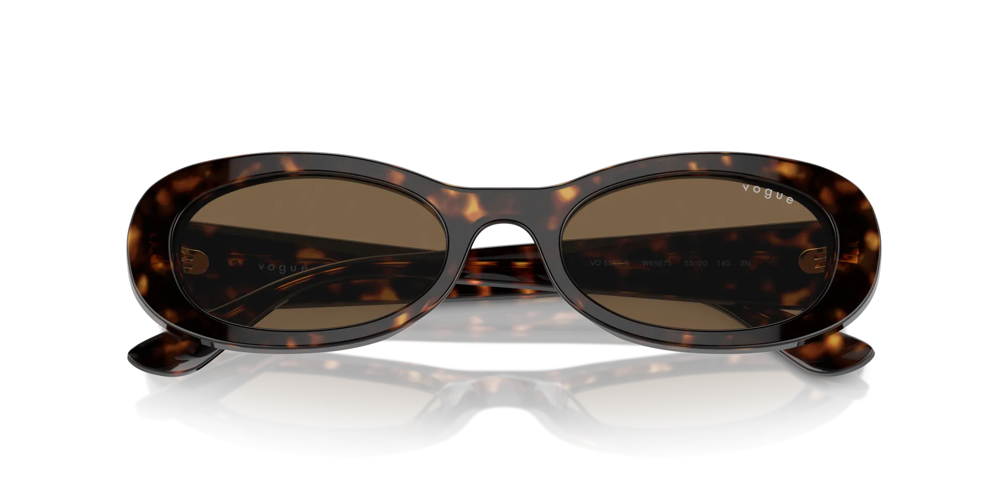 VOGUE EYEWEAR VO5582S W65673 Occhiali da sole Acetato Marrone Marrone Rotonda Normale - immagine 2