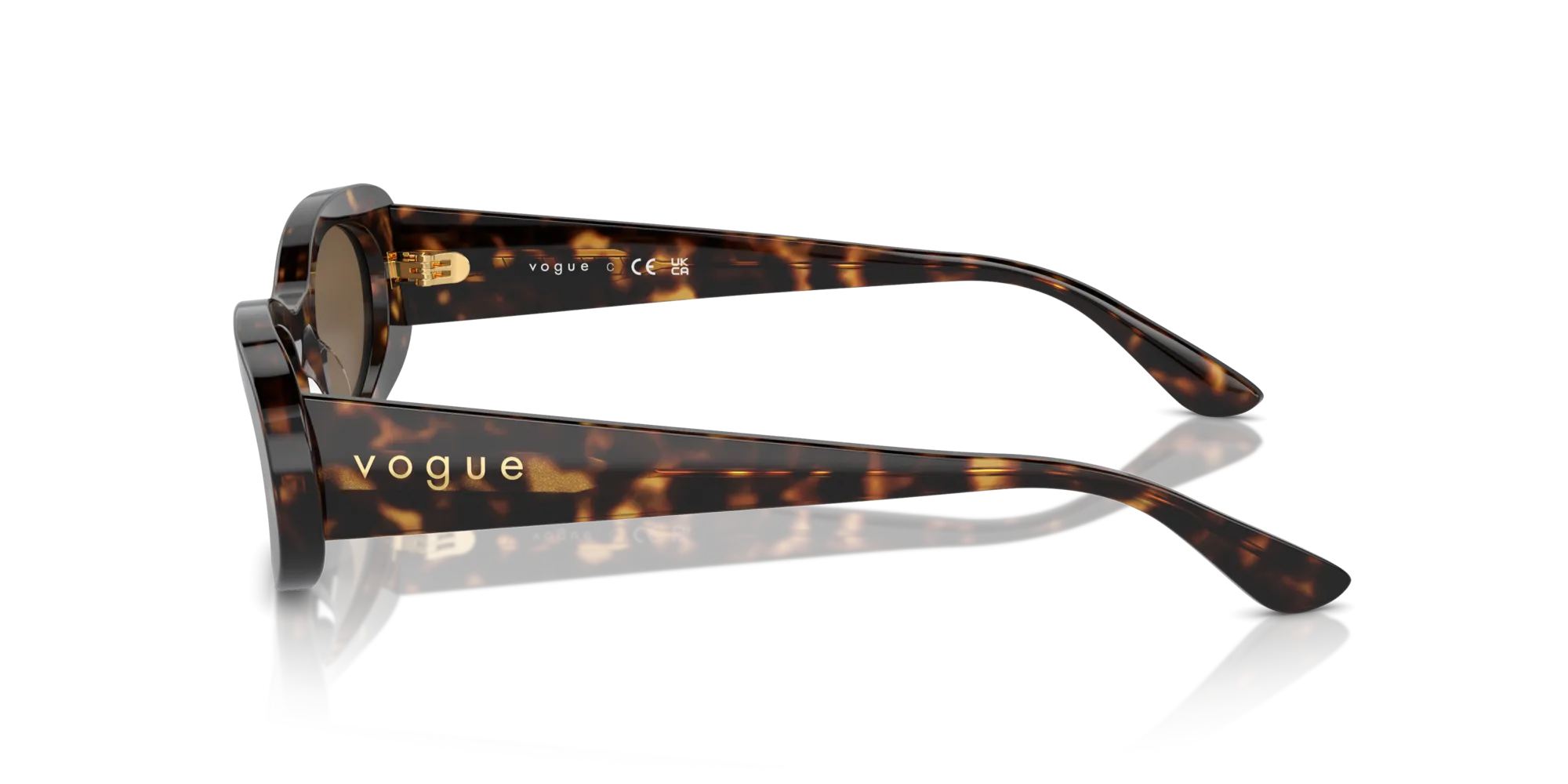 VOGUE EYEWEAR VO5582S W65673 Occhiali da sole Acetato Marrone Marrone Rotonda Normale - immagine 4