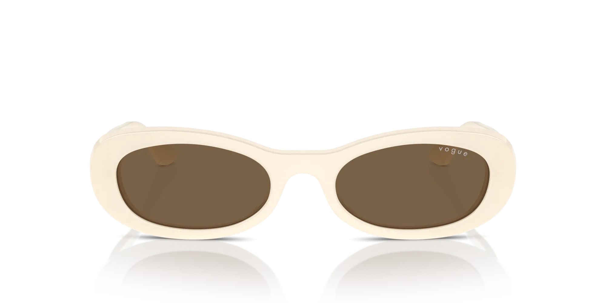 VOGUE EYEWEAR VO5582S 316773 Occhiali da sole Acetato Bianco Marrone Rotonda Normale - immagine 3