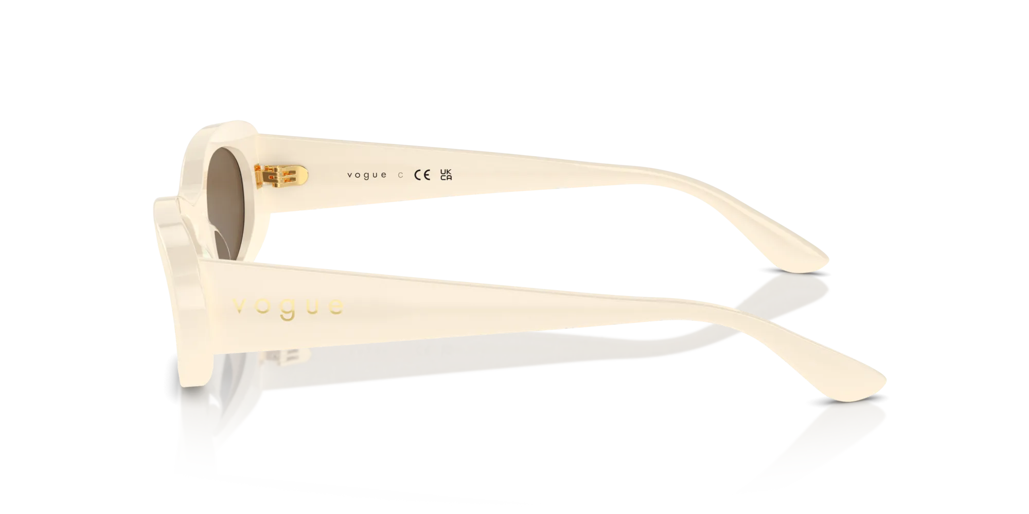 VOGUE EYEWEAR VO5582S 316773 Occhiali da sole Acetato Bianco Marrone Rotonda Normale - immagine 4