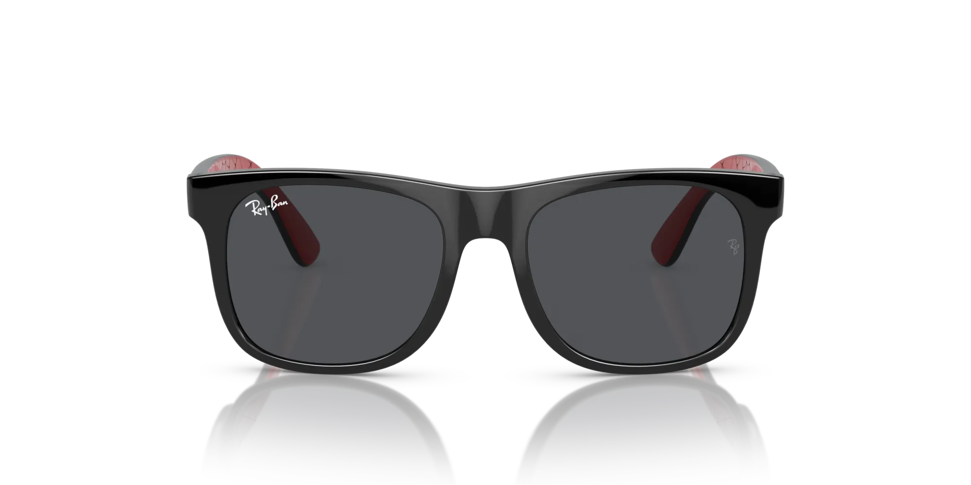 Ray - Ban RJ9069S JUNIOR JUSTIN 716687 Occhiali da sole Iniettato Nero Grigio Squadrata Normale - immagine 3
