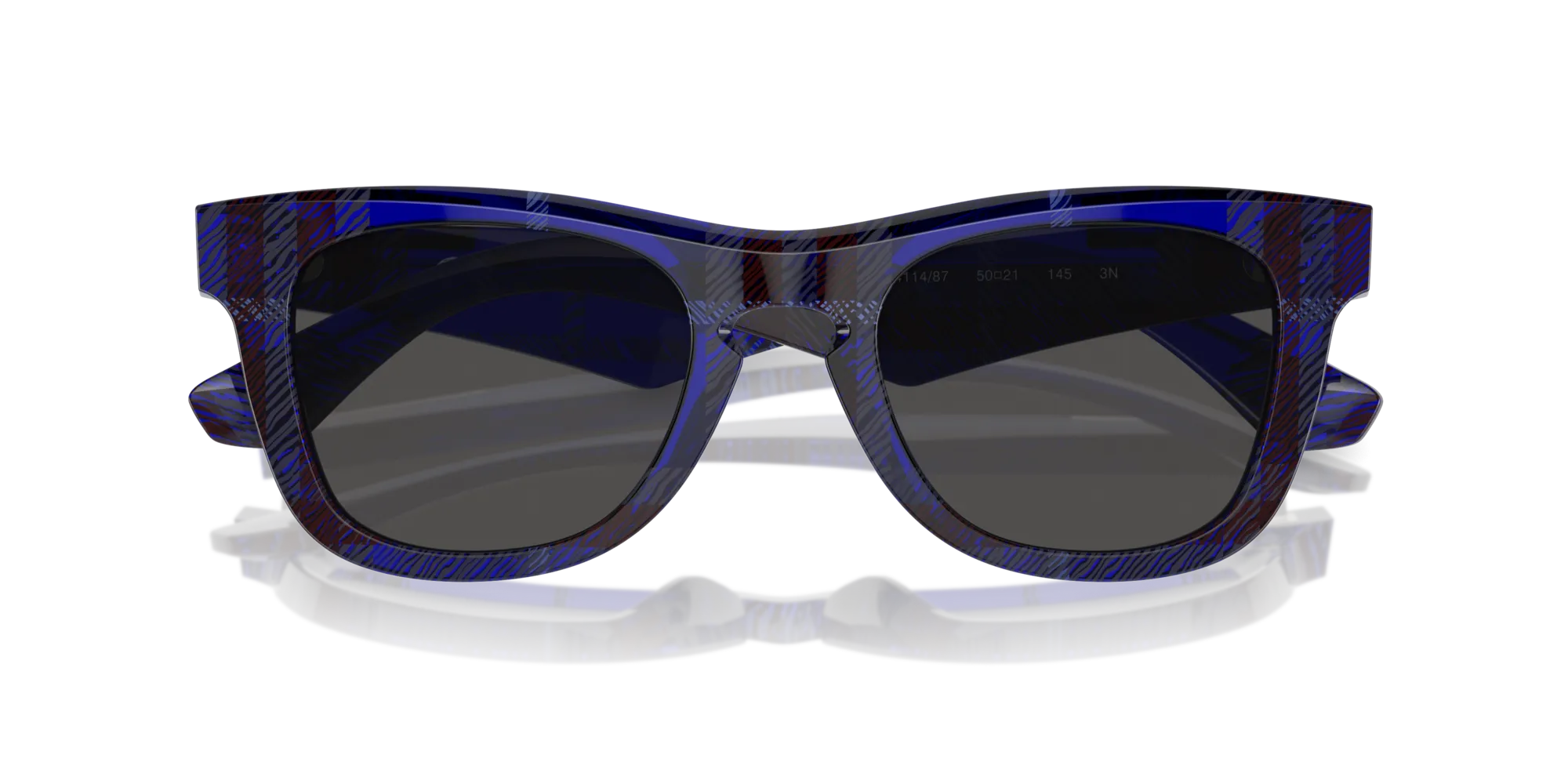 Burberry BE4426 411487 Occhiali da sole Acetato Blu Grigio Squadrata Normale - immagine 2