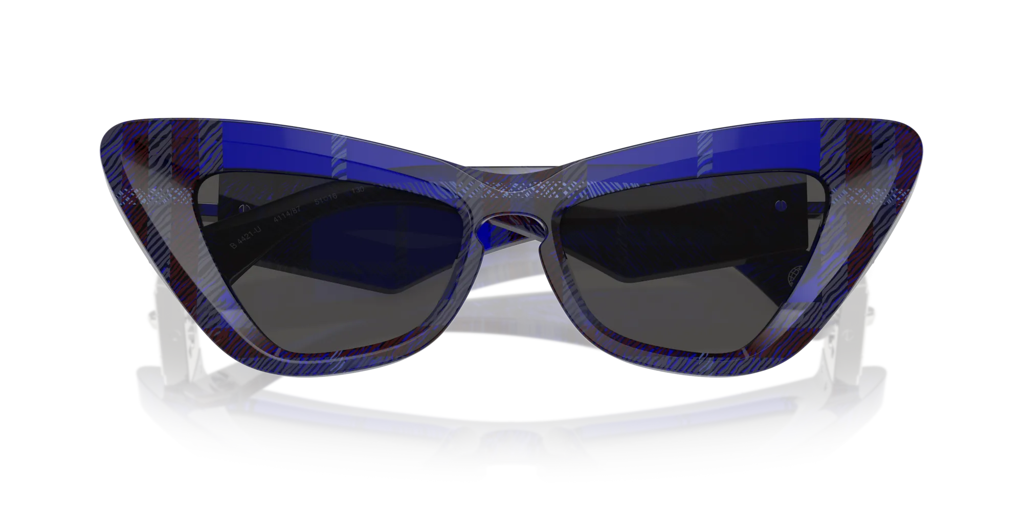 Burberry BE4421U 411487 Occhiali da sole Acetato Blu Grigio Cat Eye Normale - immagine 2