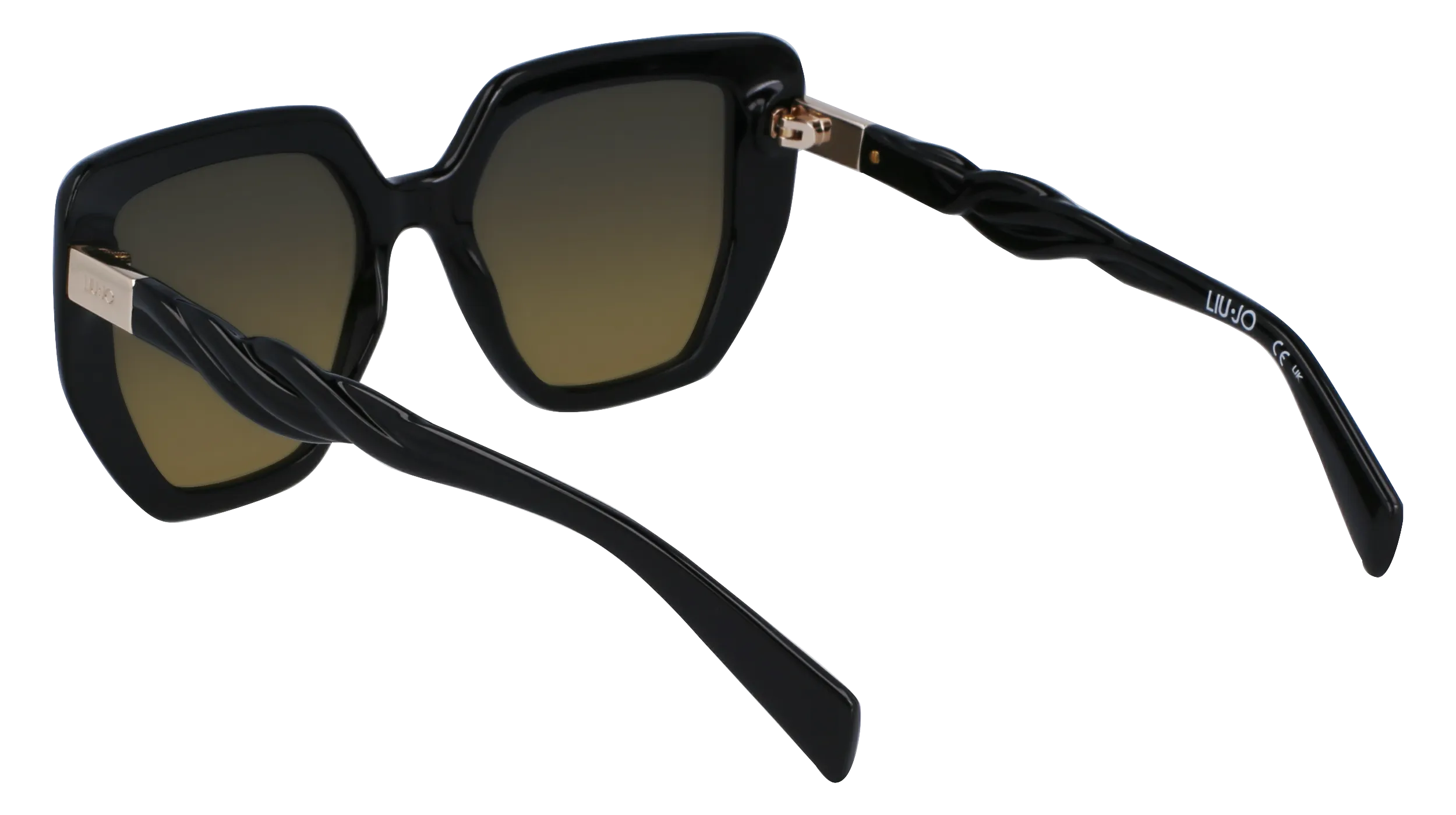 Liu Jo LJ788S 001 Occhiali da sole Bio-iniettato Nero Verde Squadrata Normale Sfumato - immagine 3