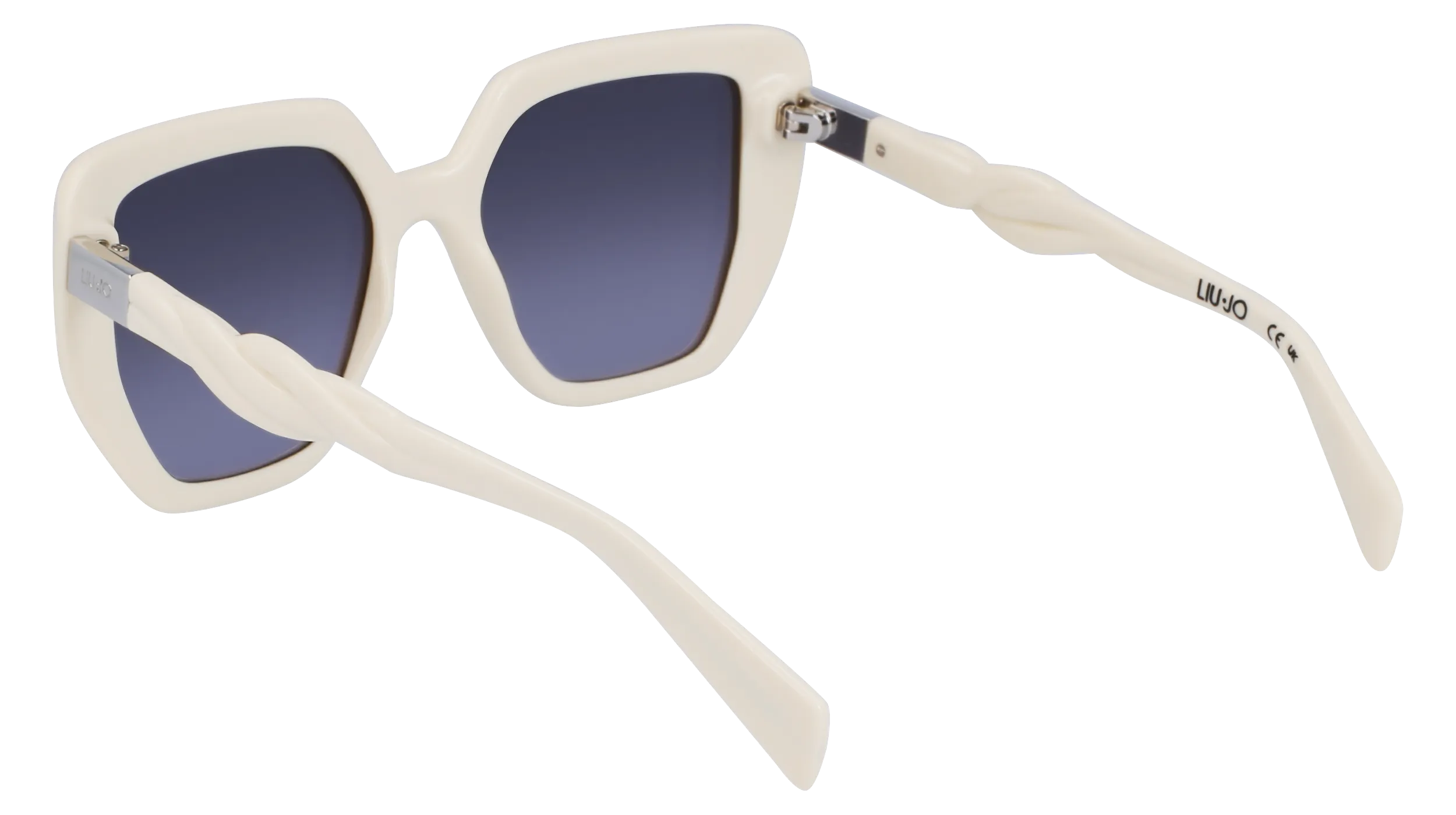 Liu Jo LJ788S 101 Occhiali da sole Bio-iniettato Bianco Grigio Squadrata Normale Sfumato - immagine 3