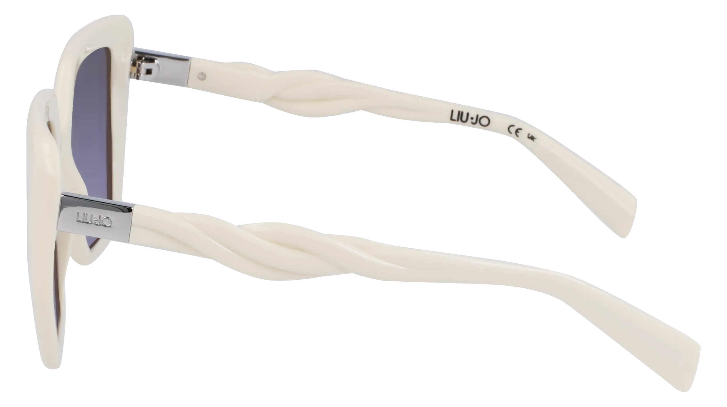 Liu Jo LJ788S 101 Occhiali da sole Bio-iniettato Bianco Grigio Squadrata Normale Sfumato - immagine 4
