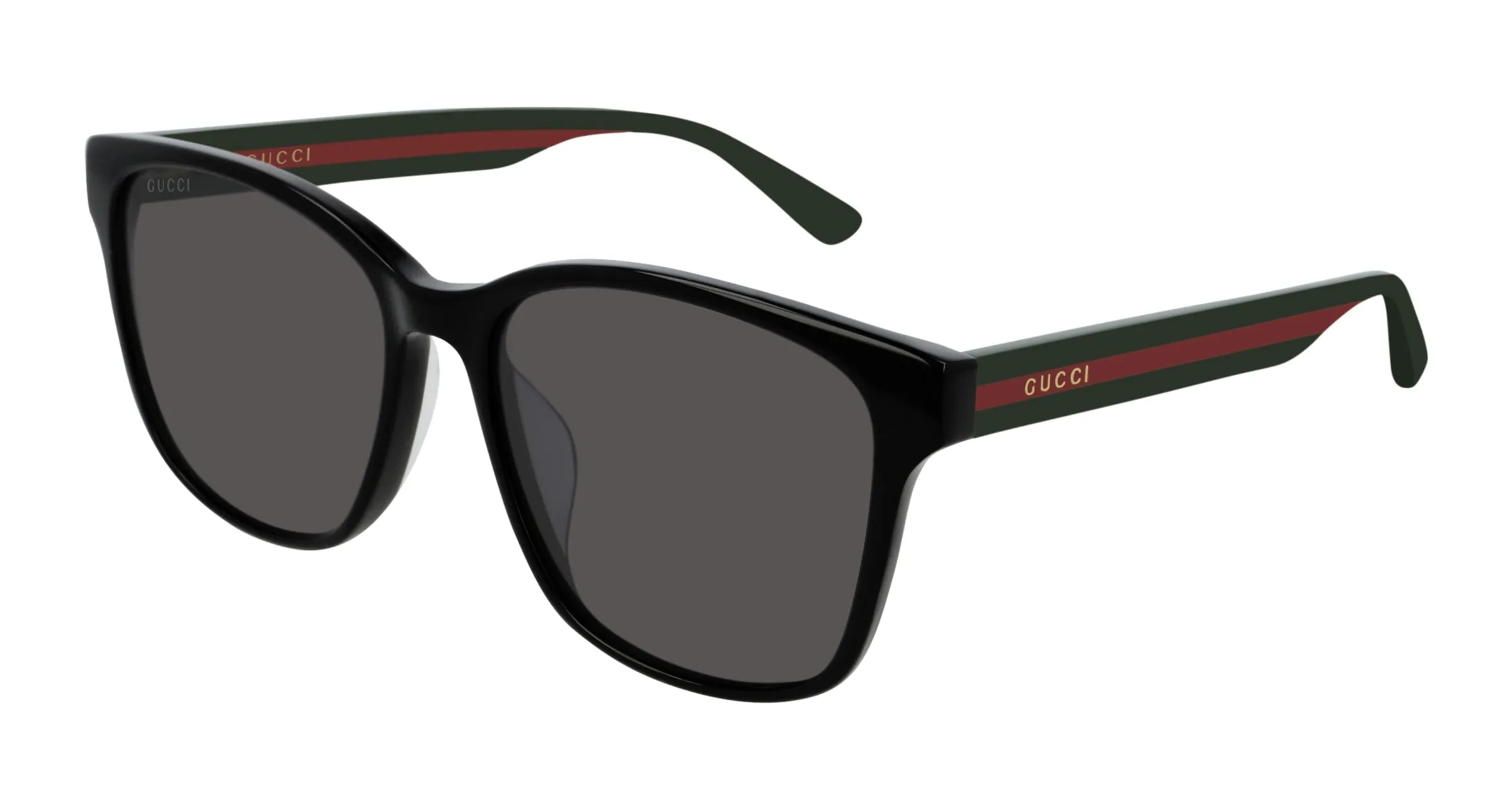 Gucci GG0417SK 001 Occhiali da sole Plastica Nero Grigio Squadrata Normale - immagine 1