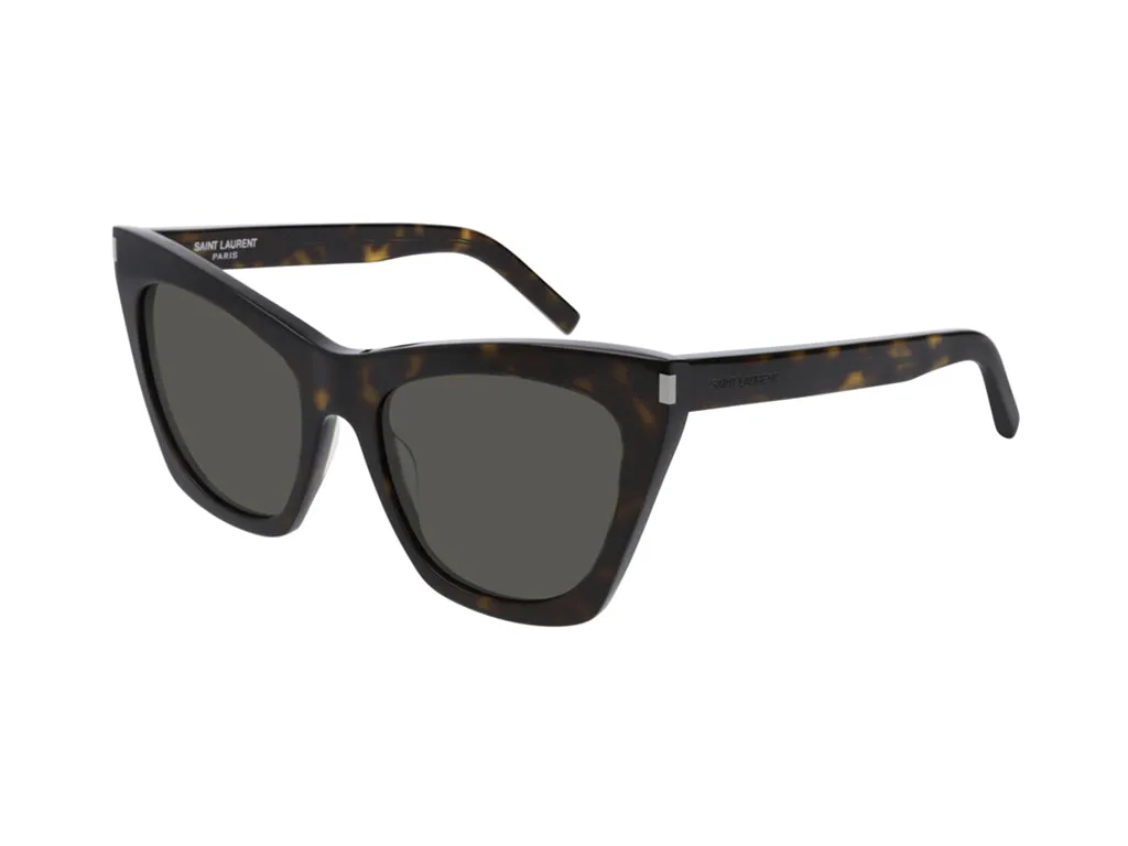 SAINT LAURENT SL 214 KATE 006 Occhiali da sole Plastica Havana Grigio Cat Eye Normale - immagine 1