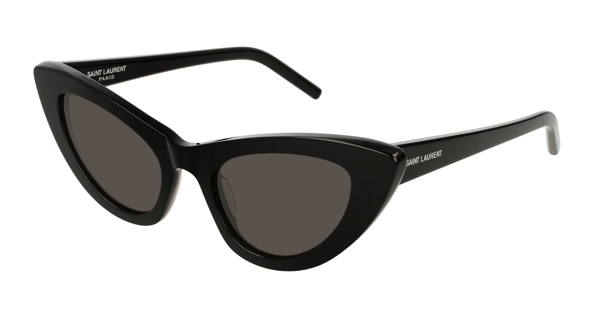SAINT LAURENT SL 213 LILY 001 Occhiali da sole Plastica Nero Grigio Cat Eye Normale - immagine 1