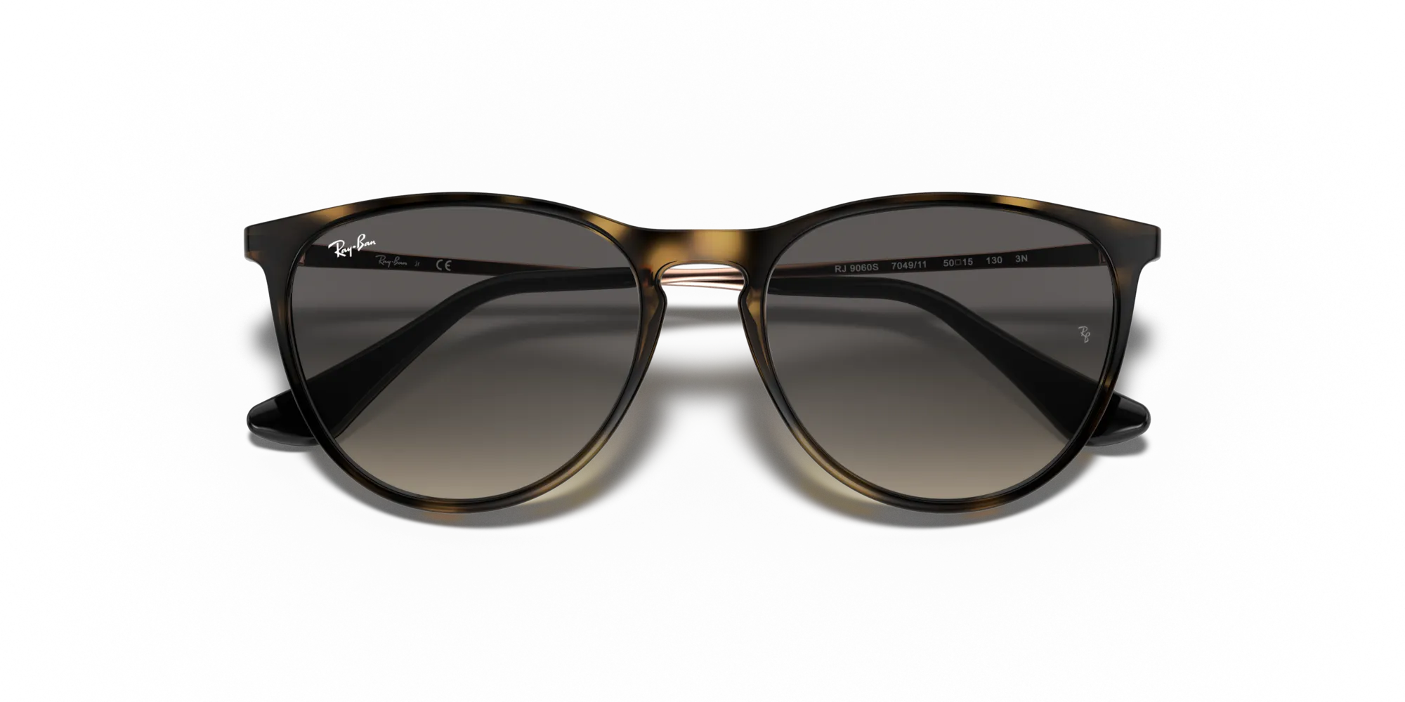 Ray - Ban RJ9060S JUNIOR ERIKA 704911 Occhiali da sole bambino Iniettato Tartaruga Grigio Pantos Normale - immagine 2
