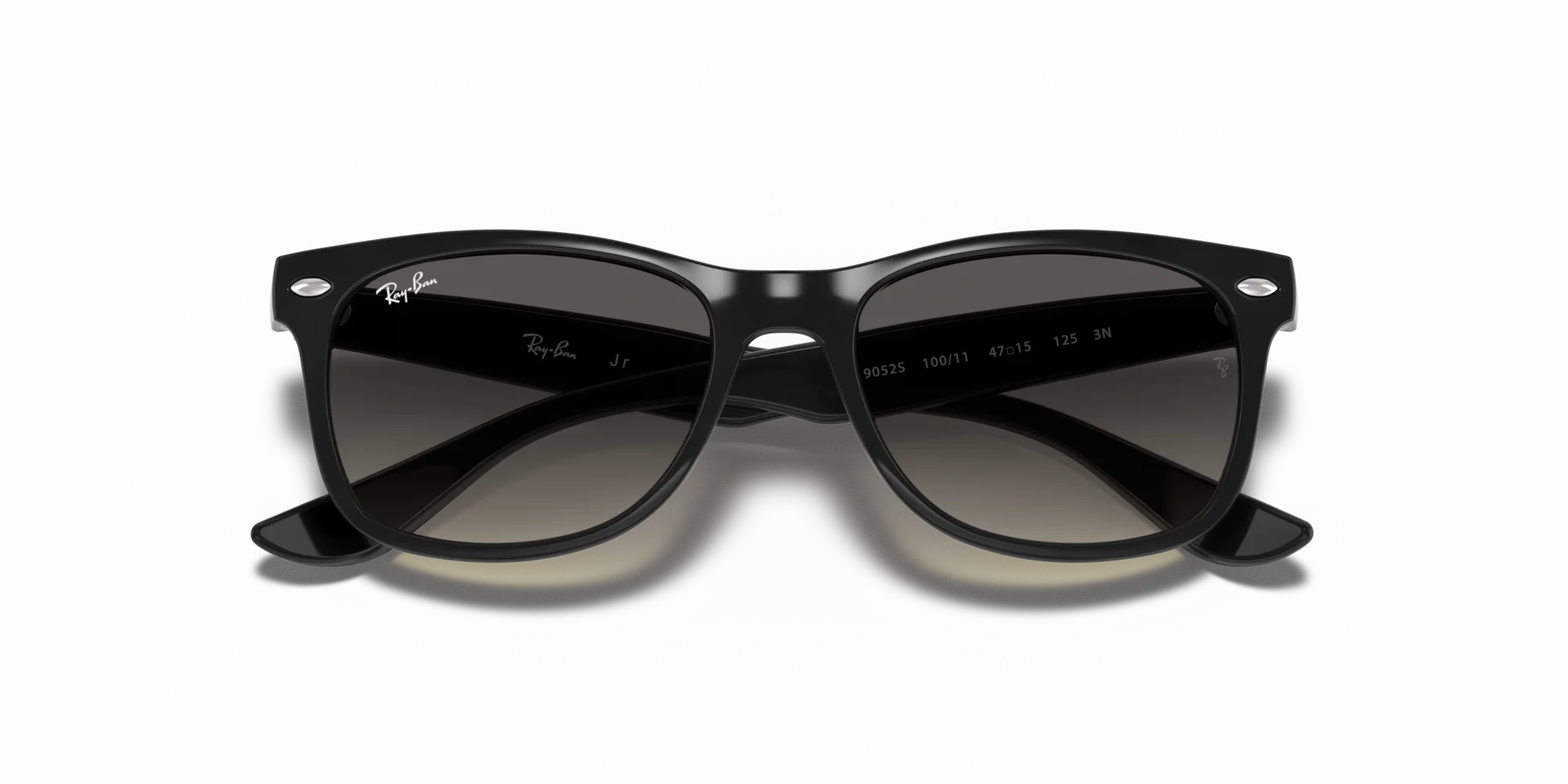 Ray - Ban RJ9052S JUNIOR NEW WAYFARER 100/11 Occhiali da sole bambino Nylon Nero Grigio Squadrata Normale - immagine 2