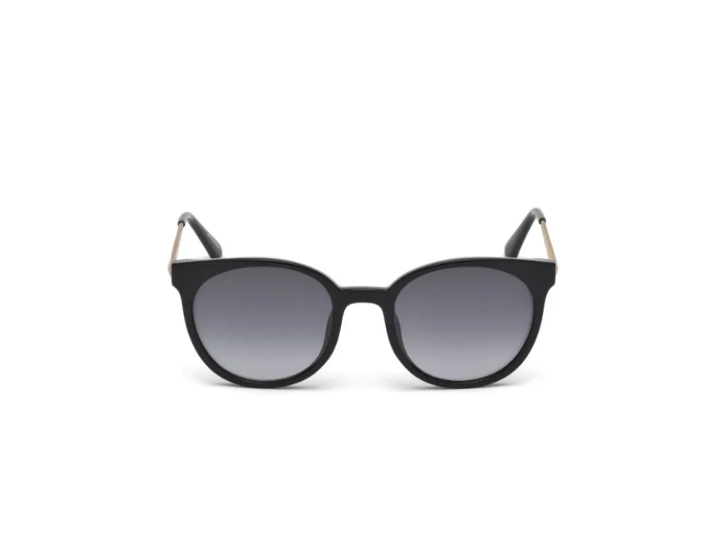 Guess GU7503 01A Occhiali da sole Iniettato Nero Grigio Rotonda Normale - immagine 2
