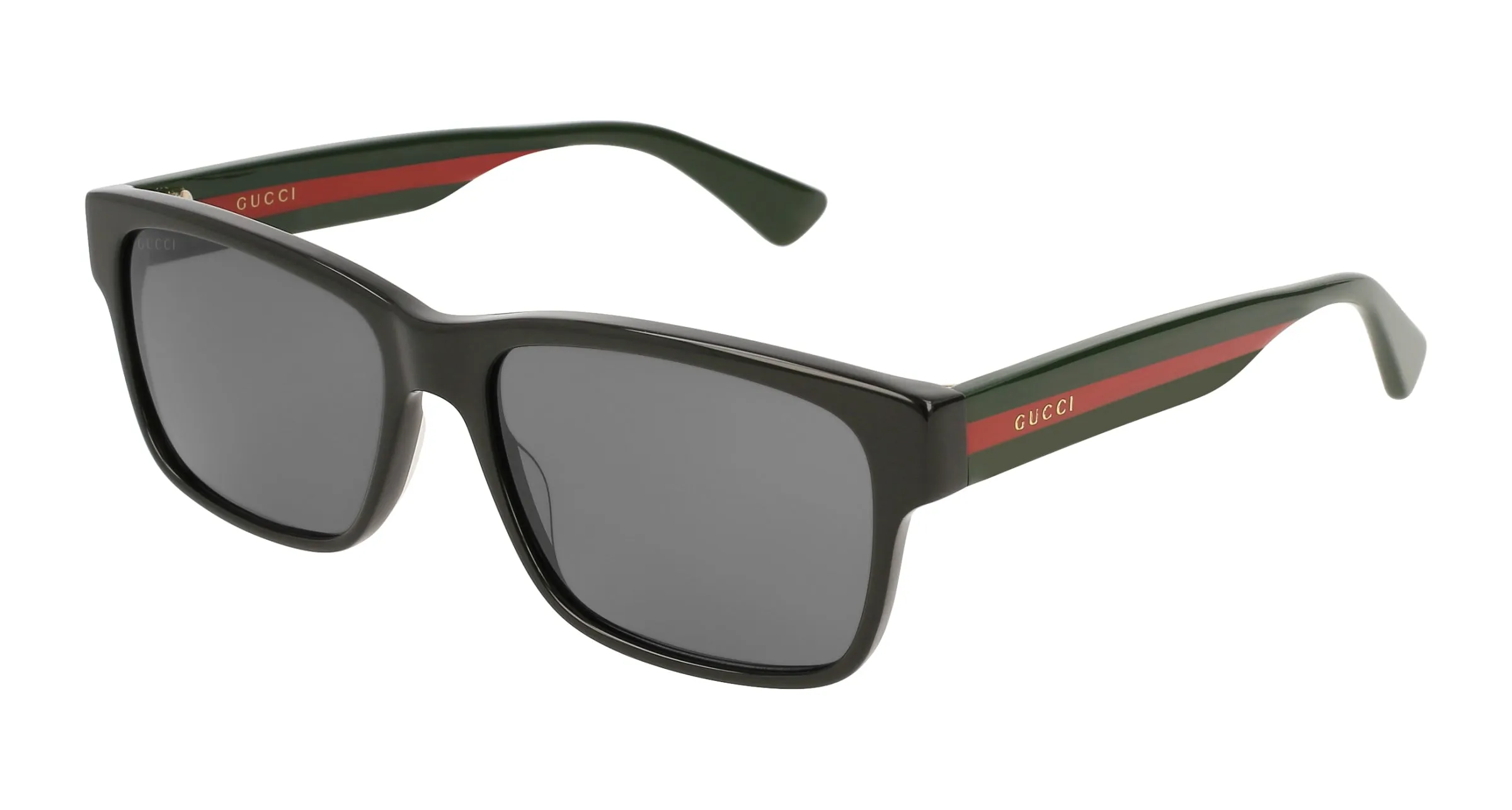 Gucci GG0340S 006 Occhiali da sole Plastica Nero Grigio Squadrata Normale - immagine 1