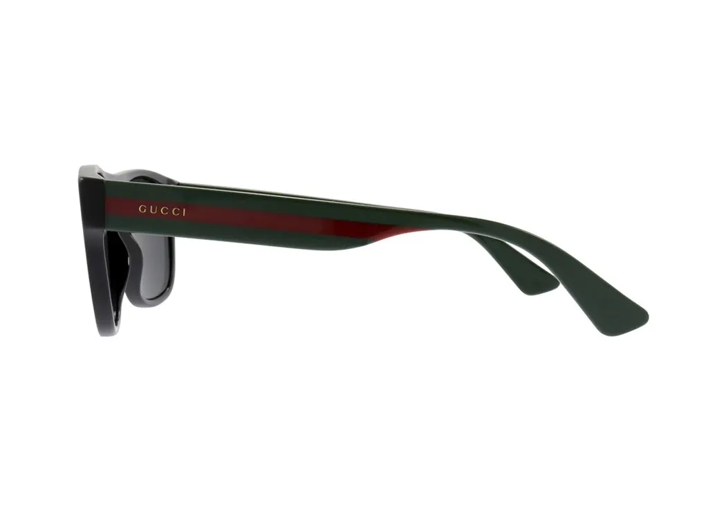 Gucci GG0341S 001 Occhiali da sole Acetato Nero Grigio Squadrata Normale - immagine 4