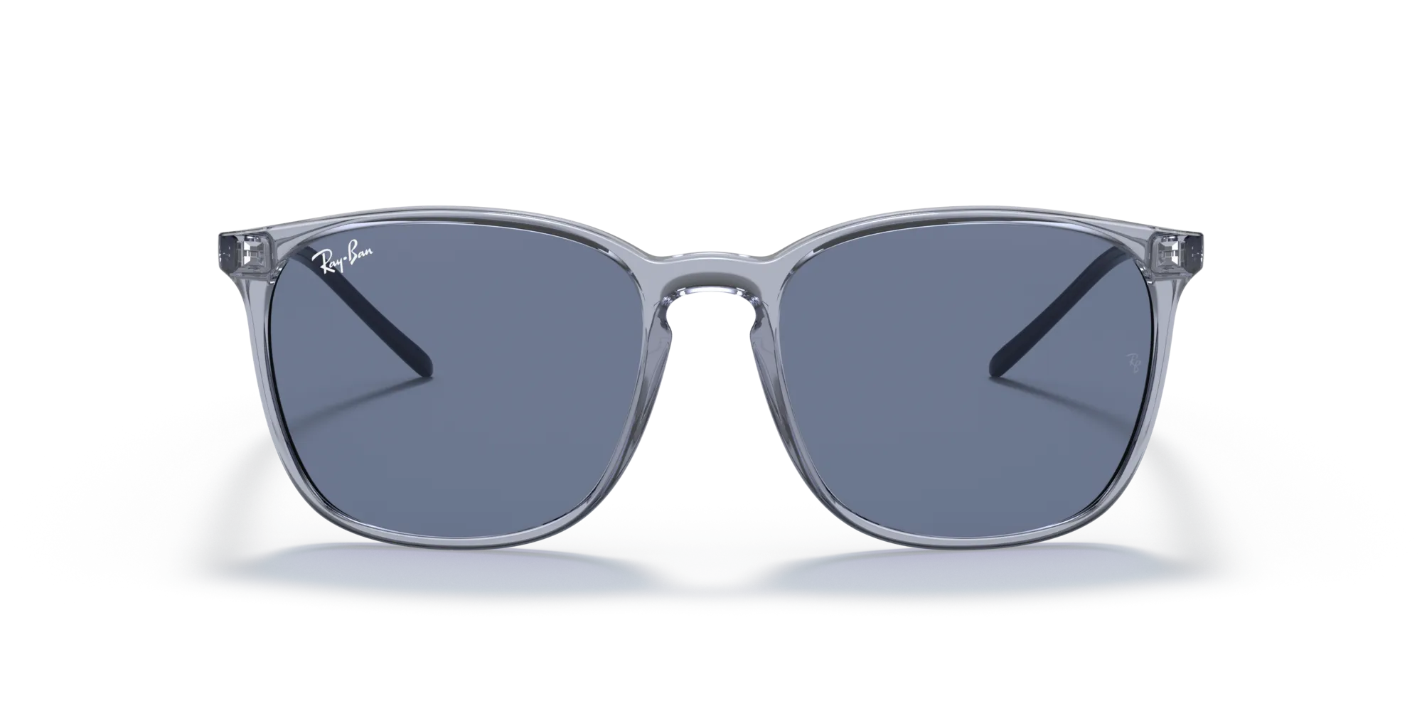Ray - Ban RB4387 639980 Occhiali da sole Iniettato Blu Blu Squadrata Normale - immagine 3