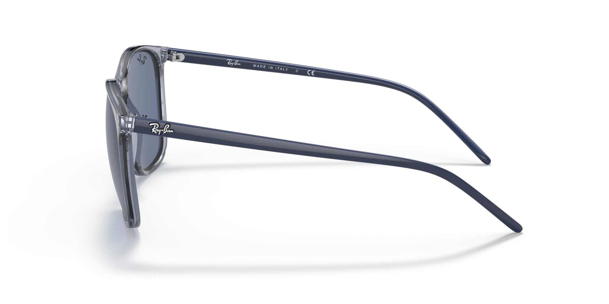Ray - Ban RB4387 639980 Occhiali da sole Iniettato Blu Blu Squadrata Normale - immagine 4