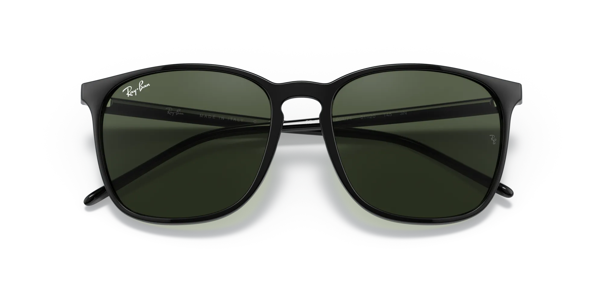 Ray - Ban RB4387 601/71 Occhiali da sole Iniettato Nero Verde Squadrata Normale - immagine 2