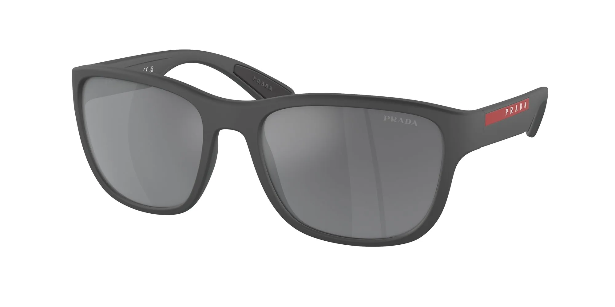 Prada Linea Rossa PS 01US ACTIVE UFK5L0 Occhiali da sole Nylon Grigio Grigio Pillow Specchiate - immagine 1