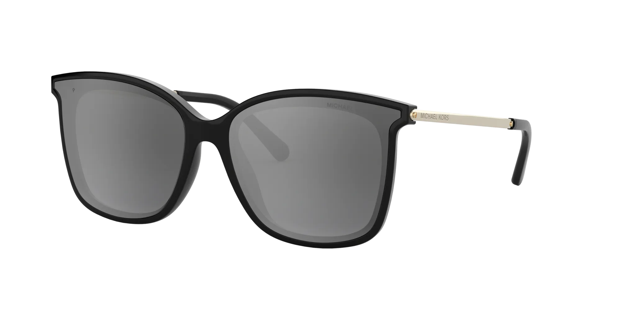 Michael Kors MK2079U ZERMATT 333282 Occhiali da sole Iniettato Nero Argento Squadrata Polarizzata Sfumato - immagine 1