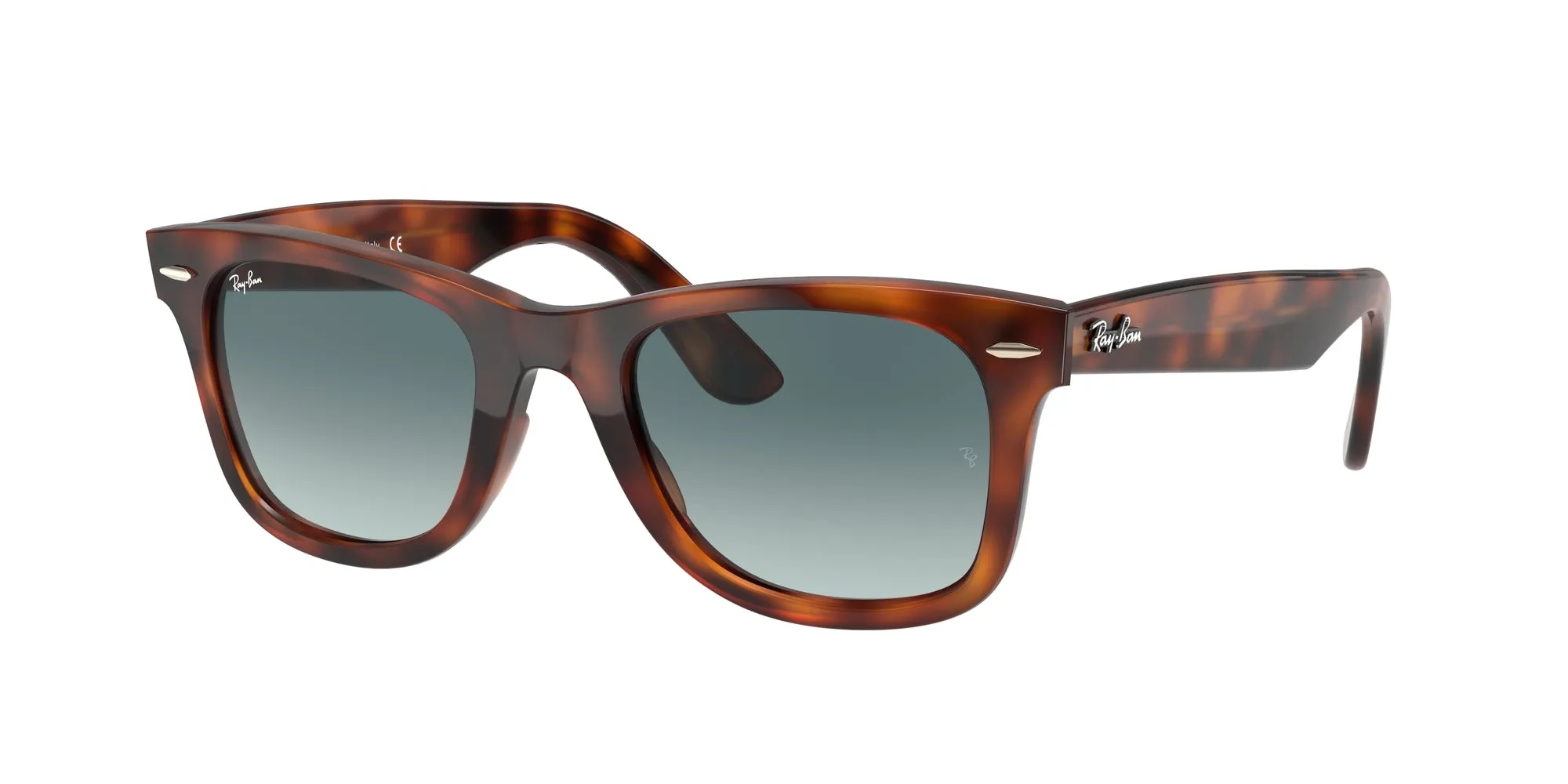 Ray - Ban RB4340 WAYFARER EASE 63973M Occhiali da sole Iniettato Tartaruga Blu Squadrata Normale Sfumato - immagine 1