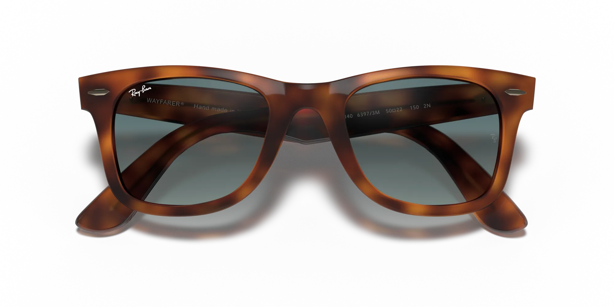 Ray - Ban RB4340 WAYFARER EASE 63973M Occhiali da sole Iniettato Tartaruga Blu Squadrata Normale Sfumato - immagine 2